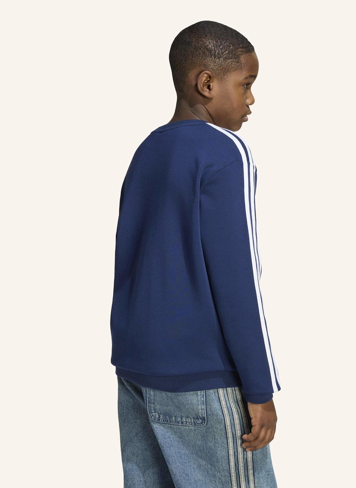 adidas Originals LOCKERES 3-STREIFEN RUNDHALS-SWEATSHIRT: BLAU