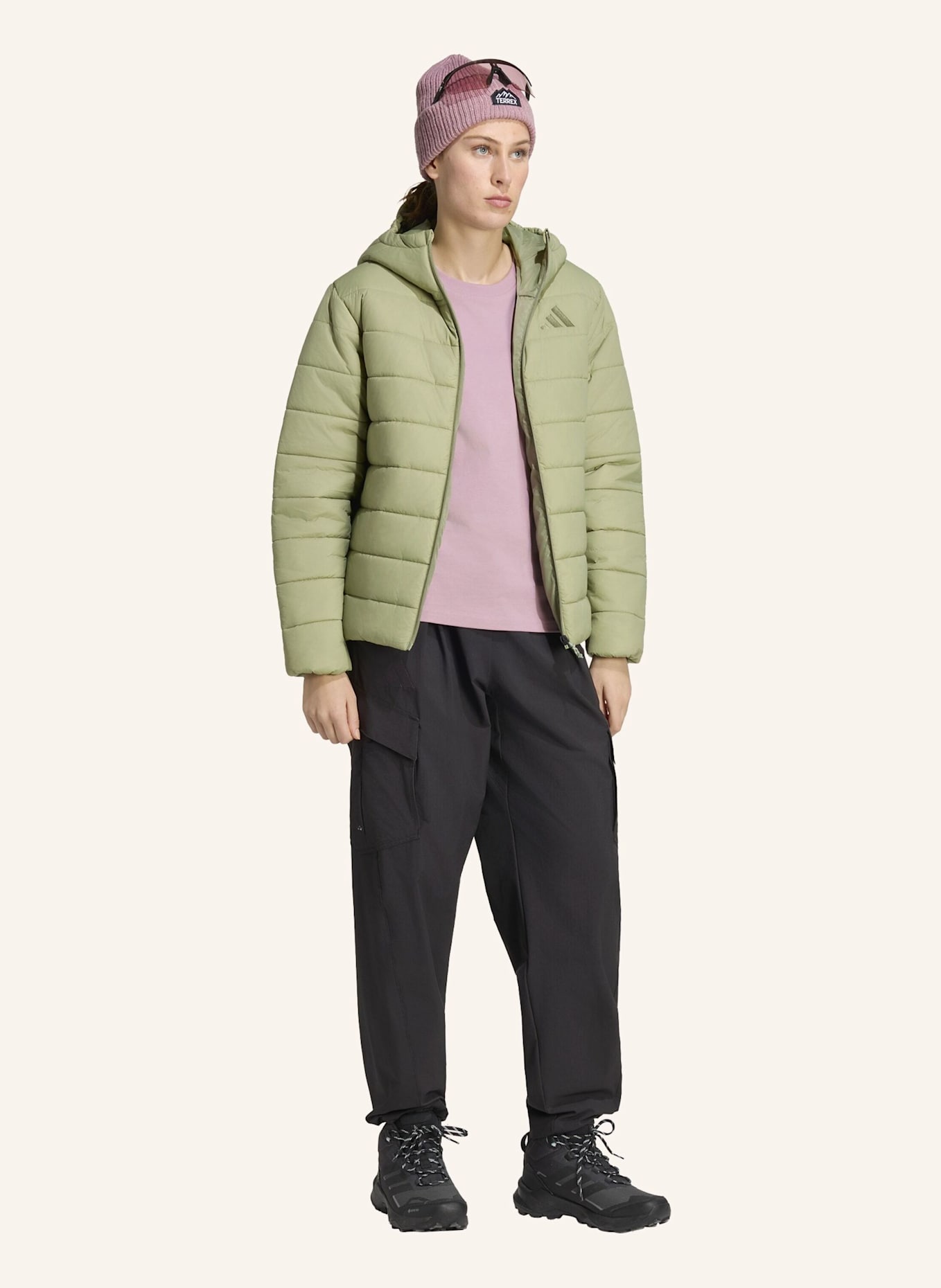 adidas TERREX TERREX MULTI ESSENTIALS CLIMAWARM KAPUZENJACKE, ISOLIERT: GRÜN