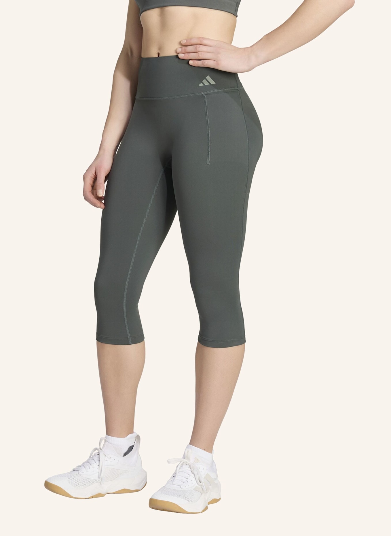 adidas OPTIME WORKOUT CONTOUR CAPRI-LEGGINGS: SCHWARZ