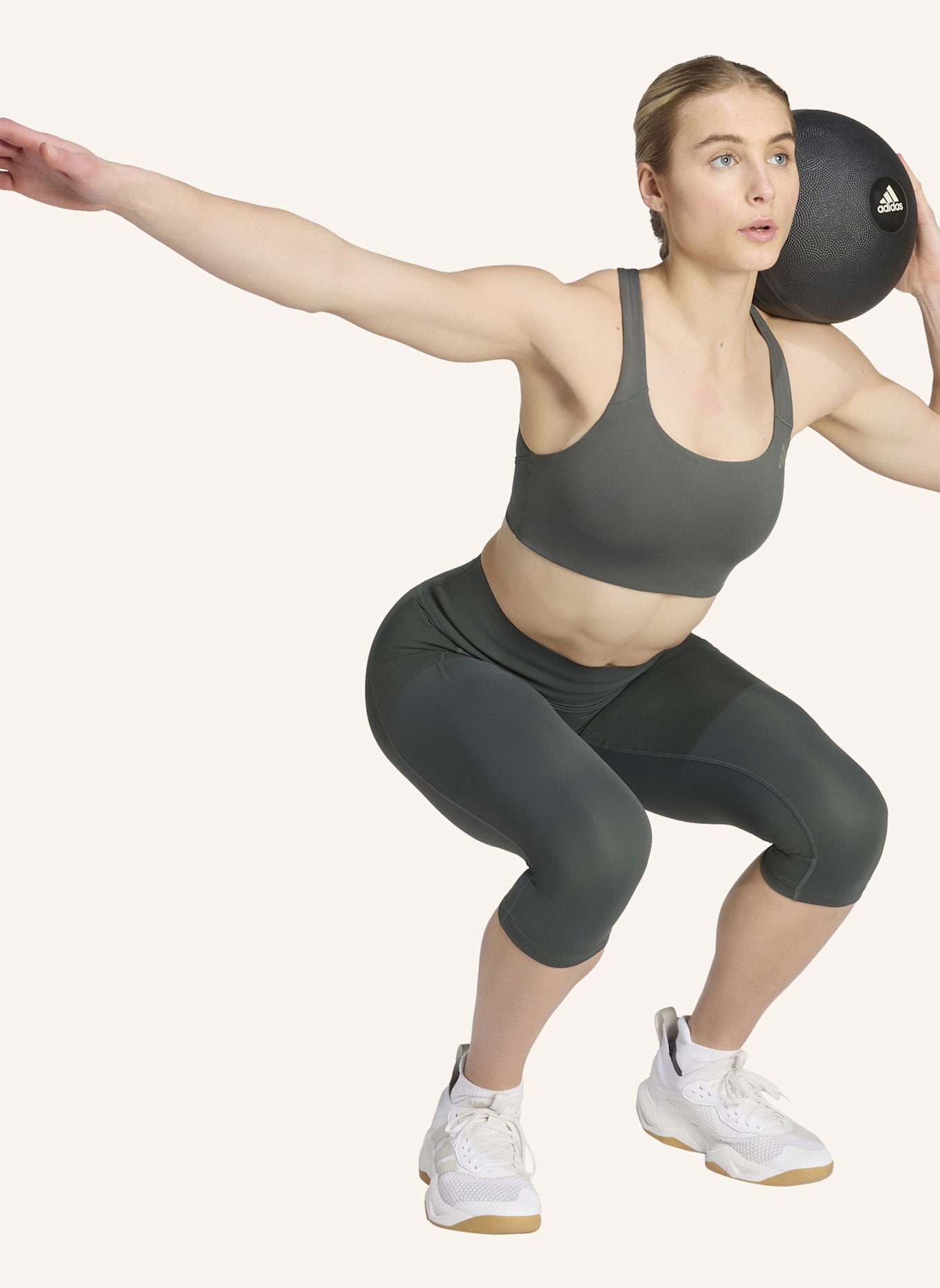 adidas OPTIME WORKOUT CONTOUR CAPRI-LEGGINGS: SCHWARZ