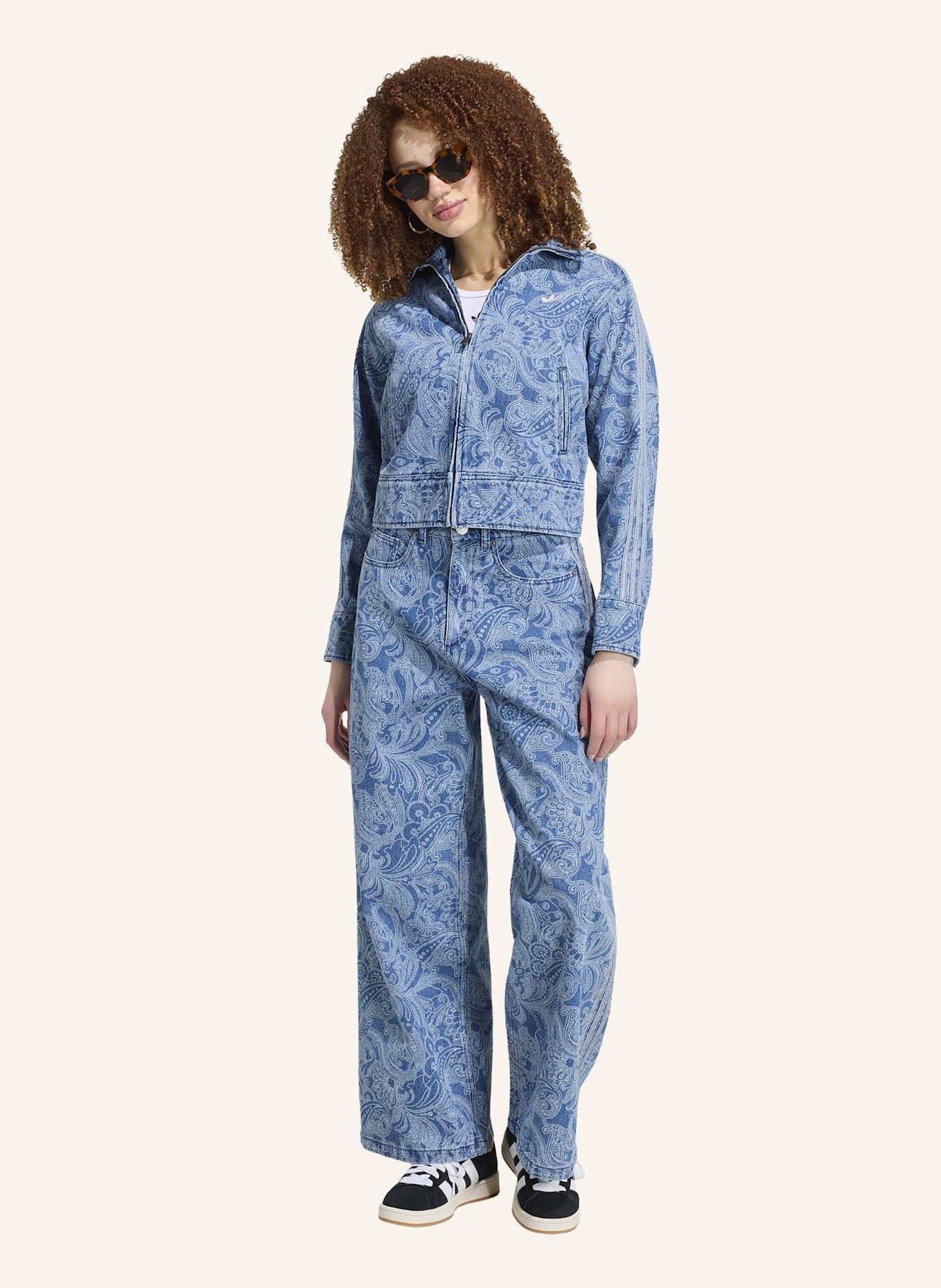adidas Originals ADIDAS LIBERTY LONDON FIREBIRD JEANSJACKE: BLAU