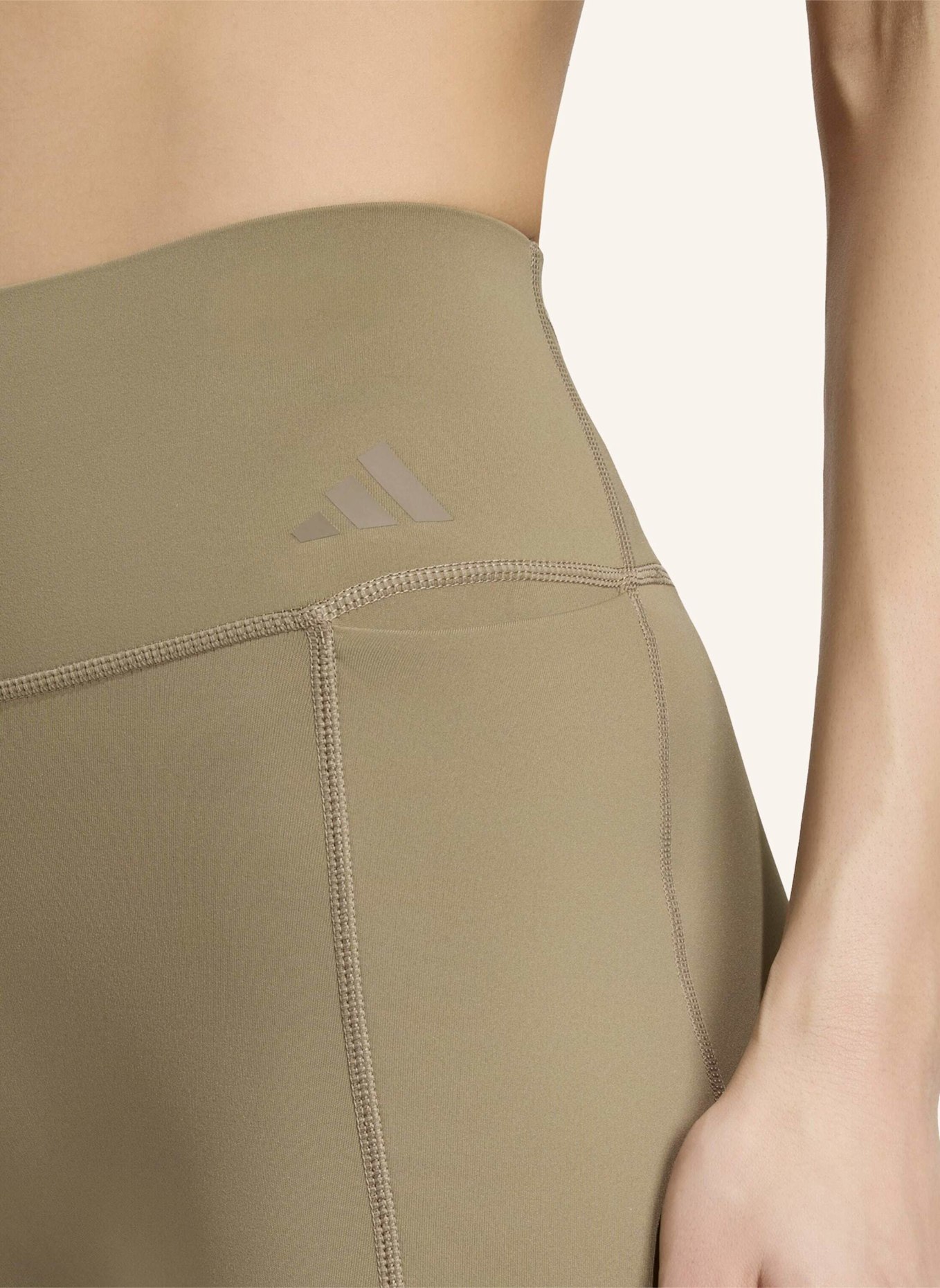adidas OPTIME WORKOUT CONTOUR CAPRI-LEGGINGS: KHAKI