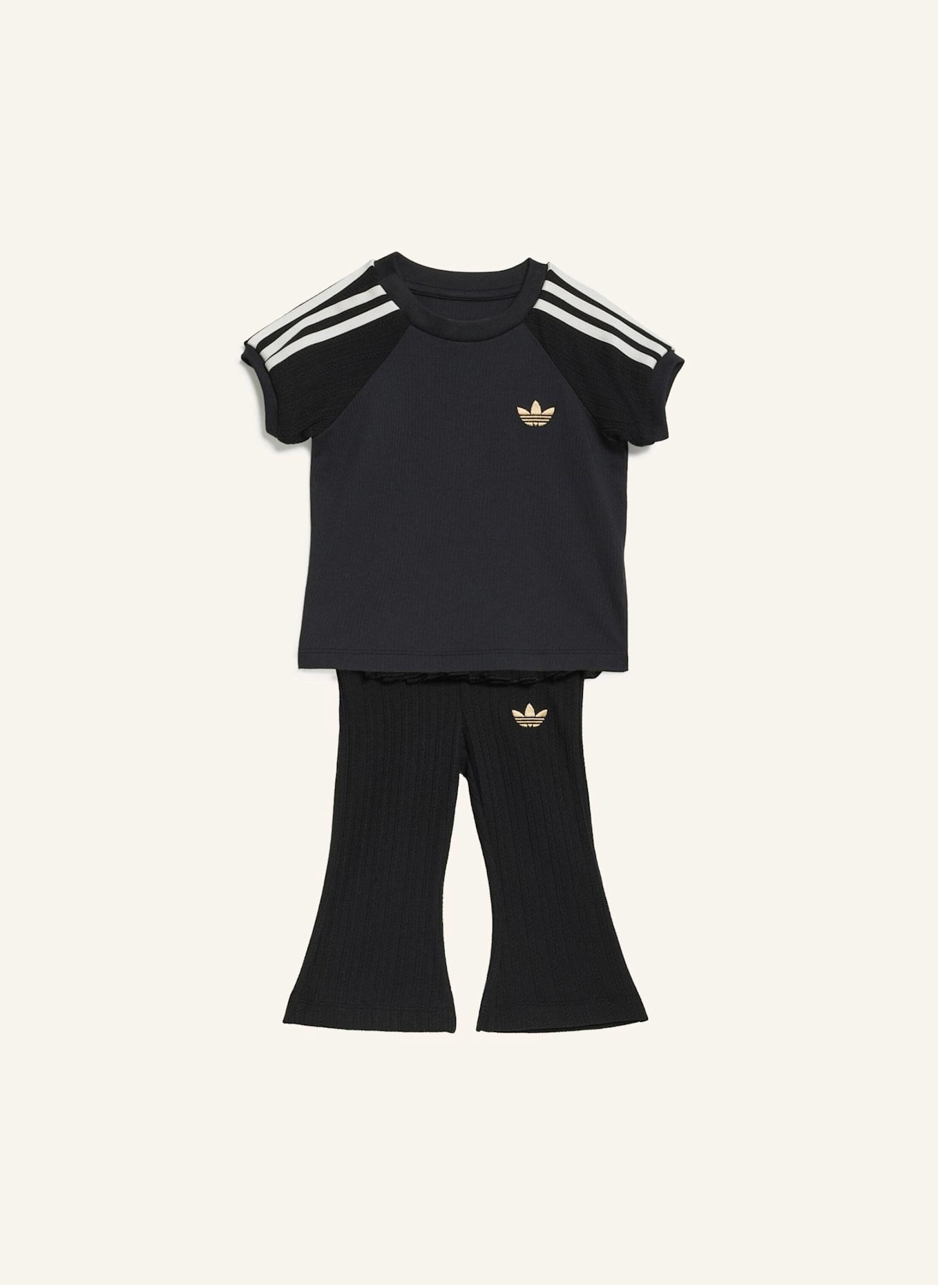 adidas Originals T-SHIRT LEGGINGS SET, SCHMAL GESCHNITTEN, STRICK: SCHWARZ