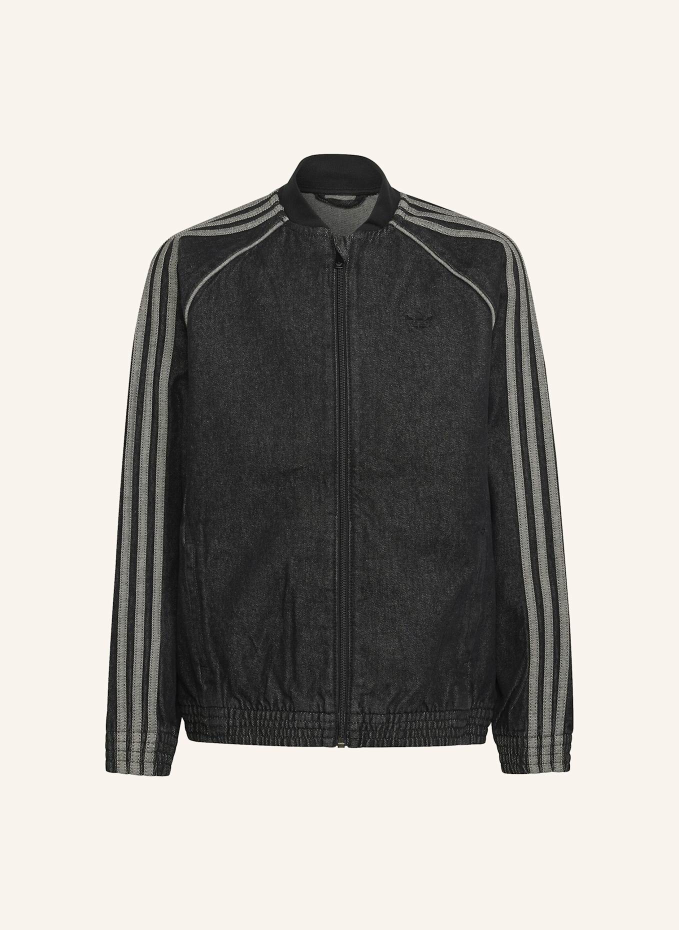 adidas Originals SST DENIM ORIGINAL JACKE, LOCKER GESCHNITTEN: SCHWARZ