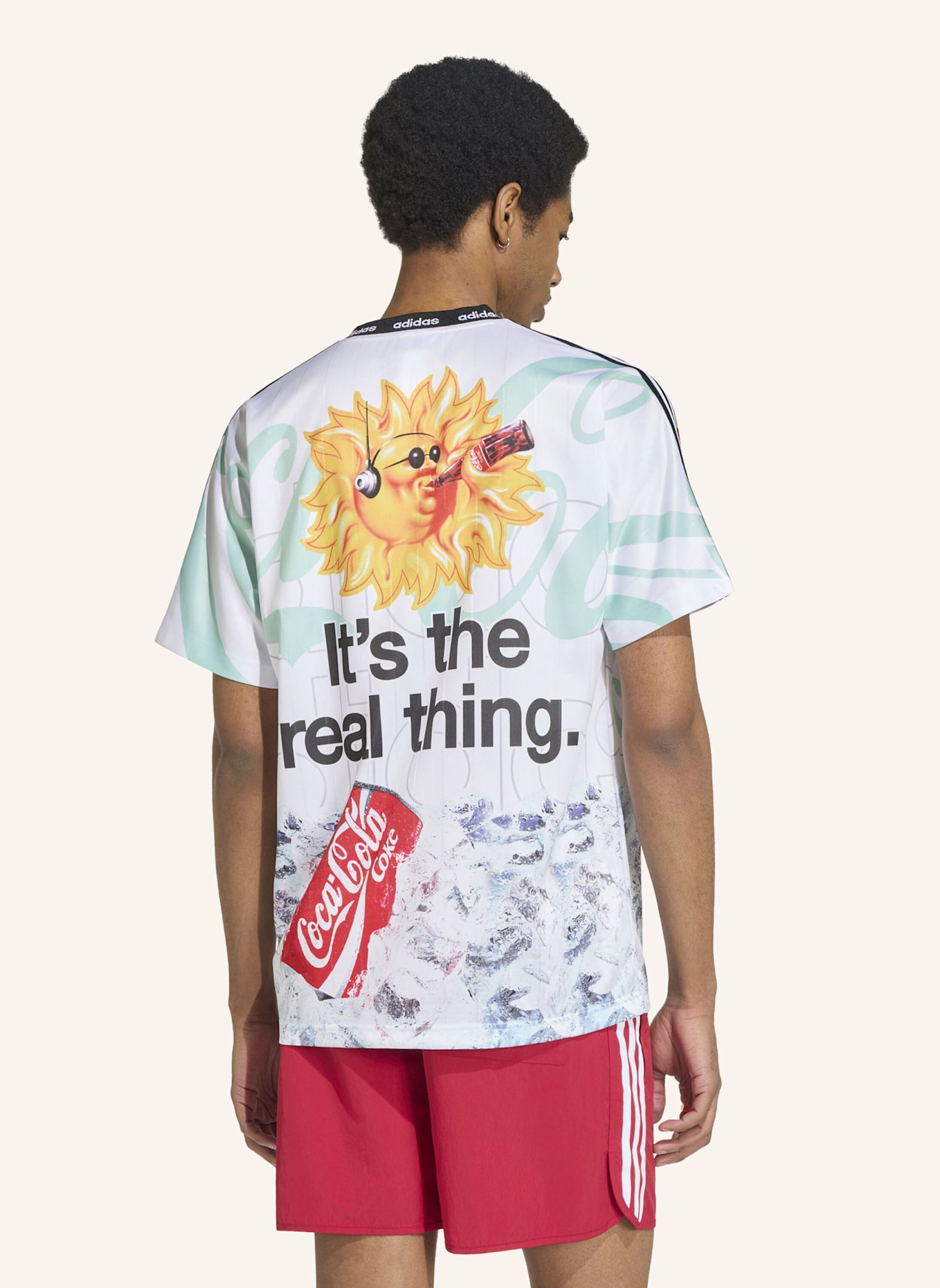 adidas Originals ADIDAS X COCA-COLA CLASSIC SPORT MASH-UP TRIKOT: WEISS
