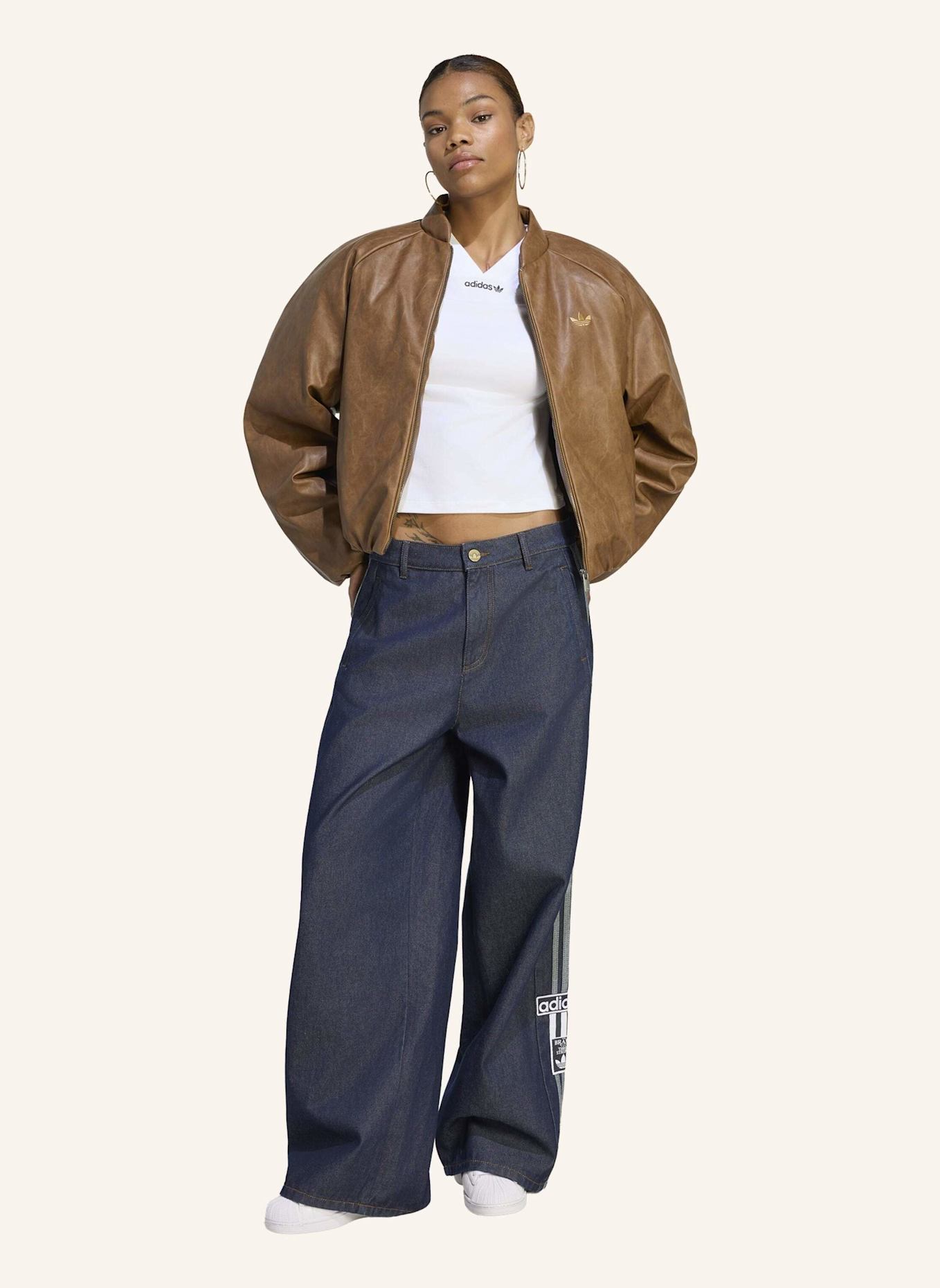 adidas Originals SST JACKE, KÜRZER GESCHNITTEN: BRAUN