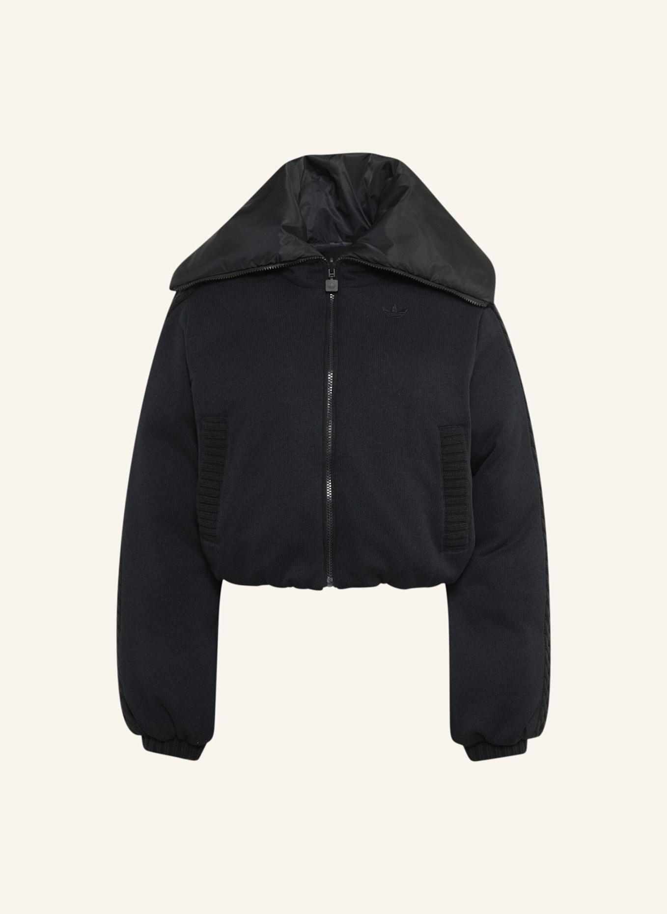adidas Originals PUFFER JACKE, GEWIRKTES MATERIAL: SCHWARZ