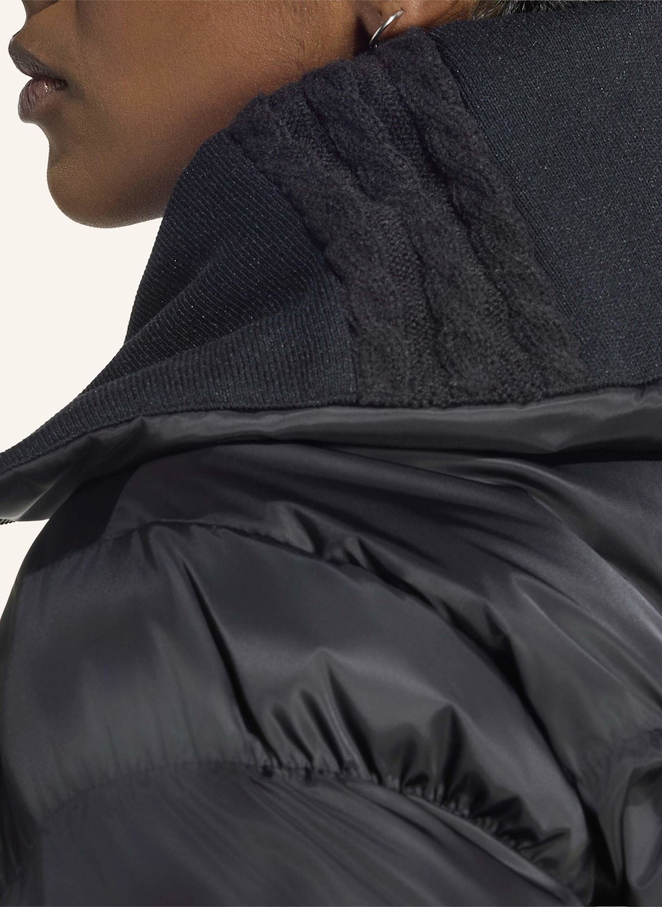 adidas Originals PUFFER JACKE, GEWIRKTES MATERIAL: SCHWARZ