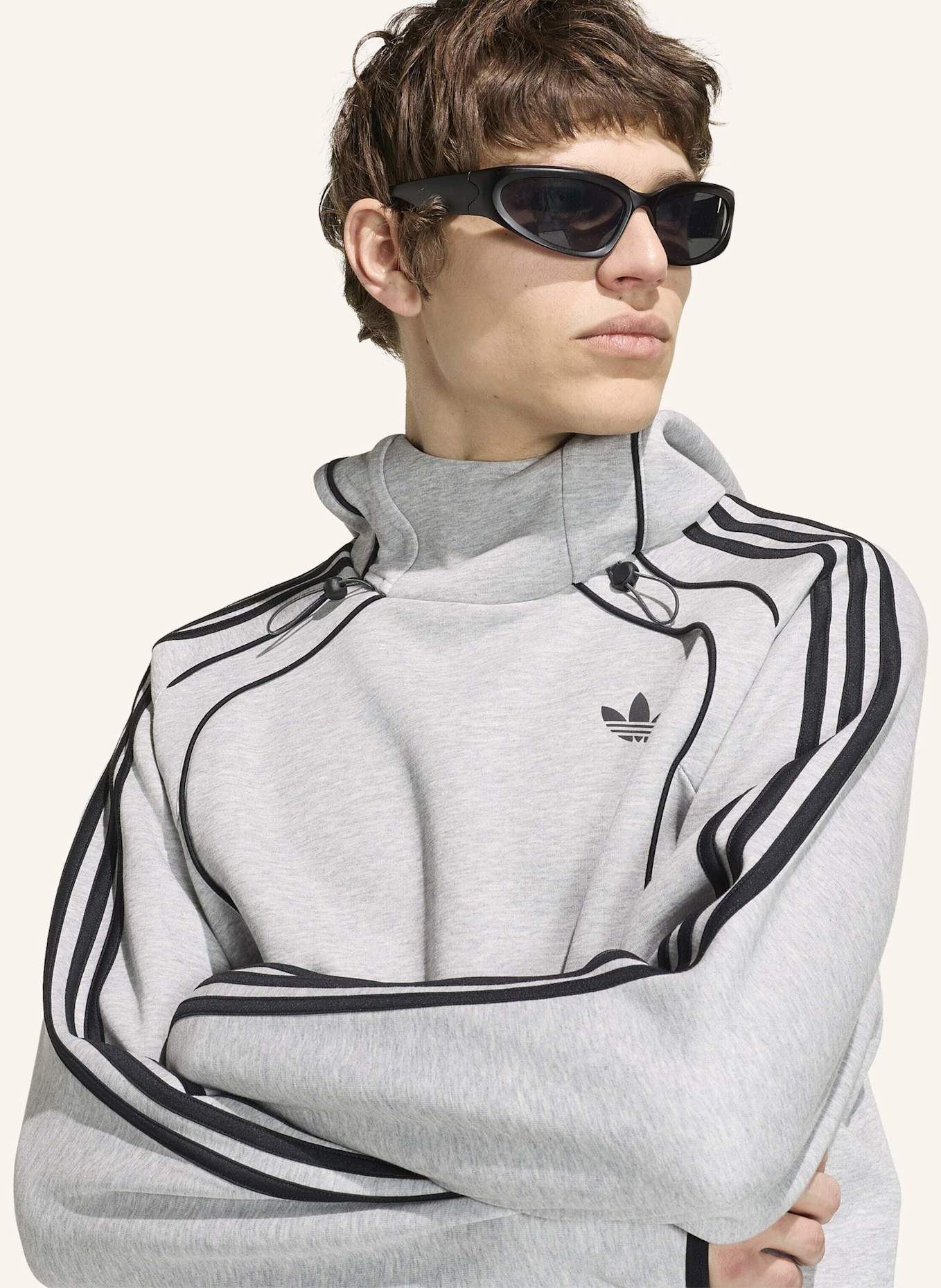 adidas Originals SPACER TEAMGEIST 26 CUTLINE HOODIE: GRAU