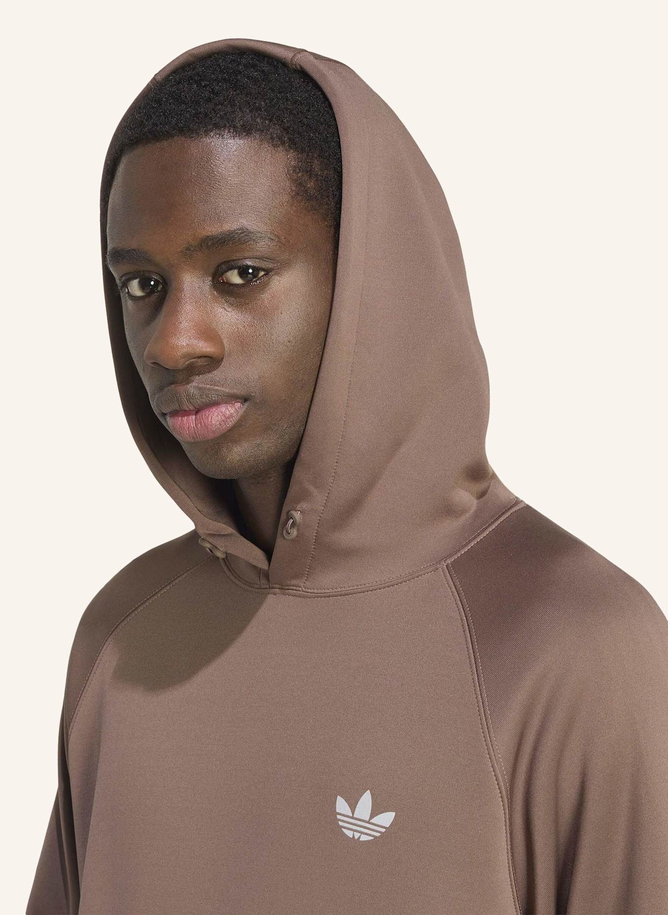 adidas Originals TREFOIL ESSENTIALS SPACER HOODIE: BRAUN