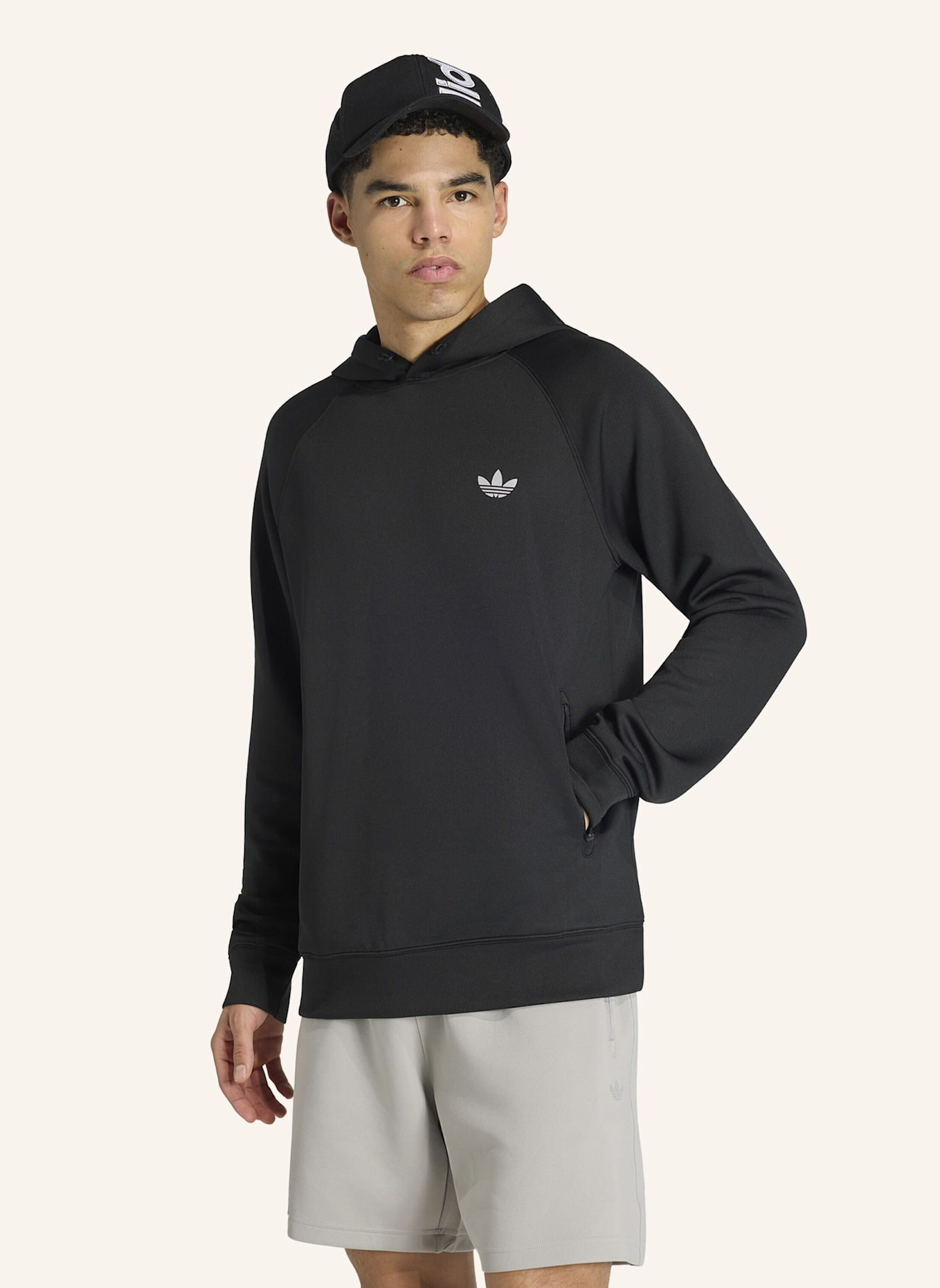 adidas Originals TREFOIL ESSENTIALS SPACER HOODIE: SCHWARZ