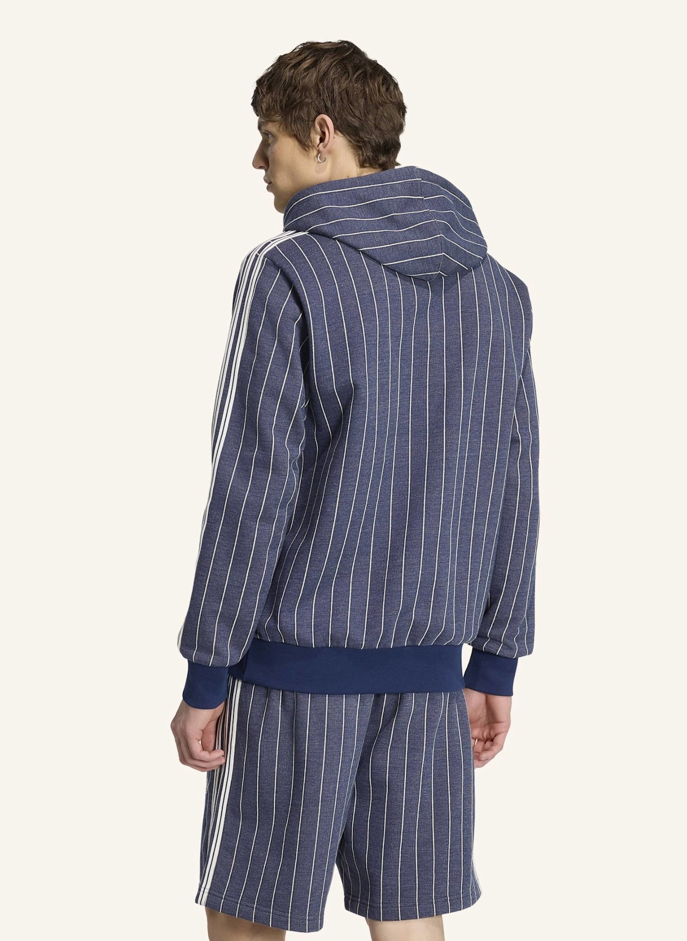 adidas Originals HOODIE MIT NADELSTREIFEN: BLAU