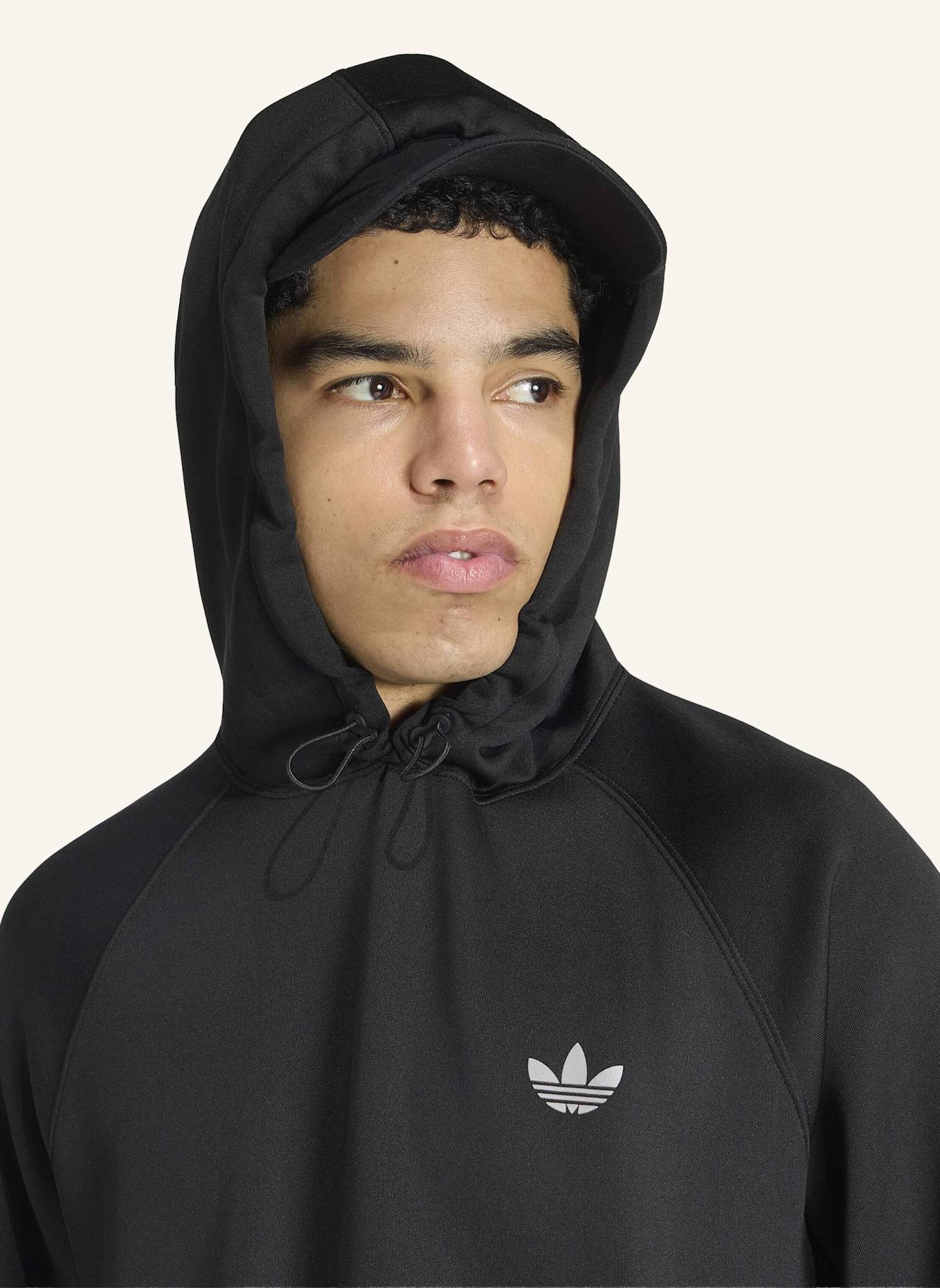 adidas Originals TREFOIL ESSENTIALS SPACER HOODIE: SCHWARZ