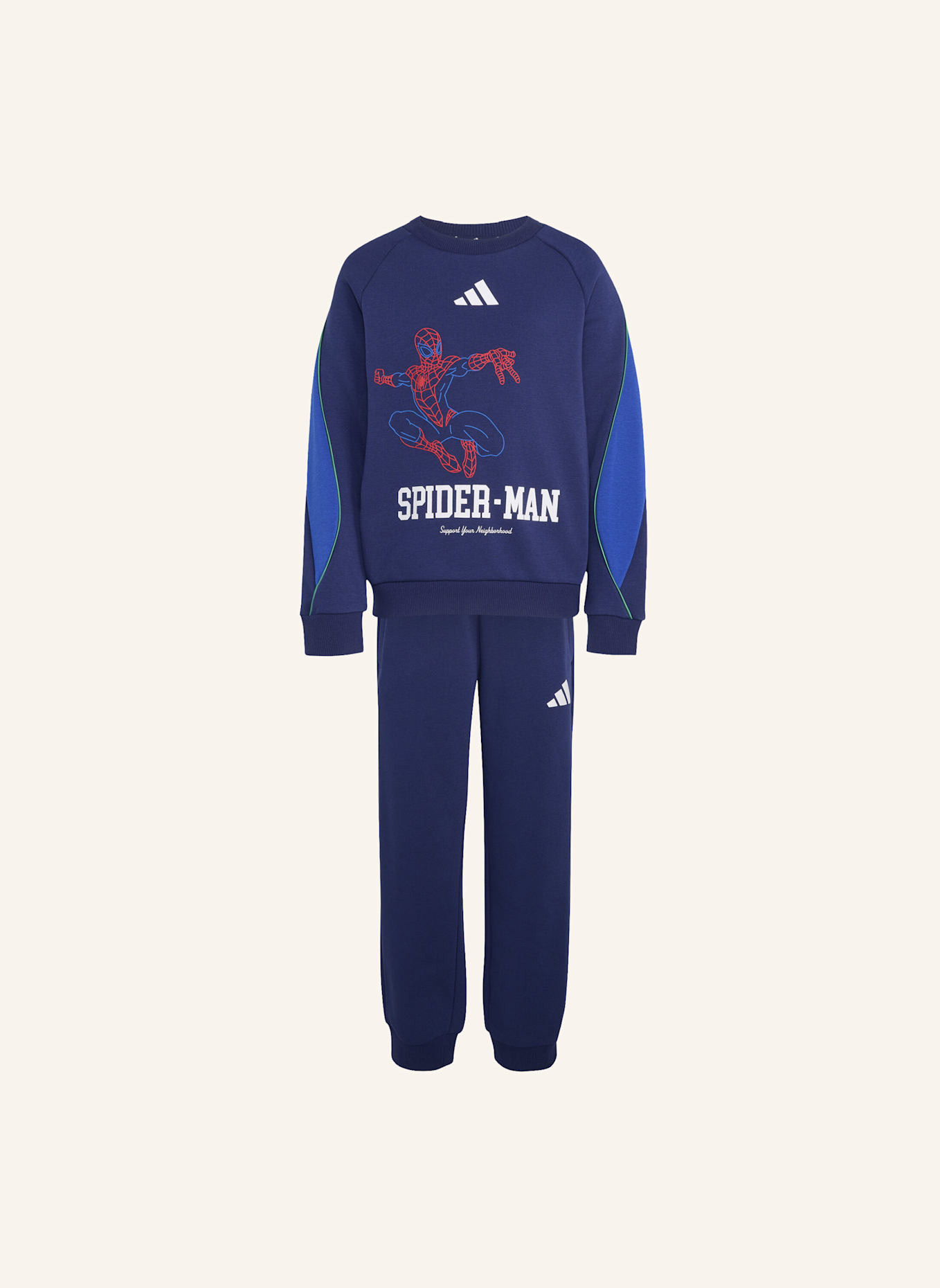adidas ADIDAS MARVEL SPIDER-MAN JOGGINGANZUG: BLAU/ WEISS