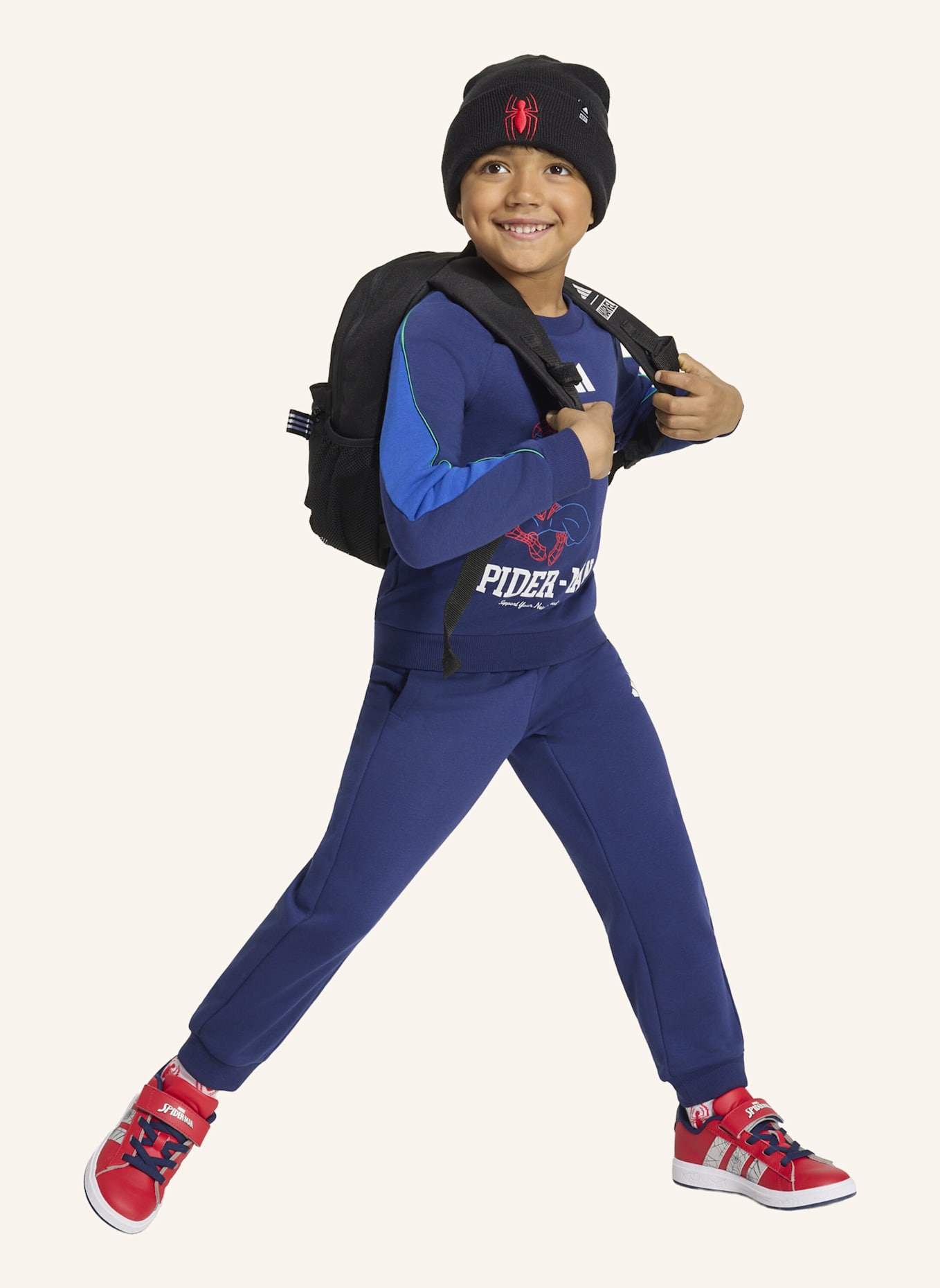 adidas ADIDAS MARVEL SPIDER-MAN JOGGINGANZUG: BLAU/ WEISS