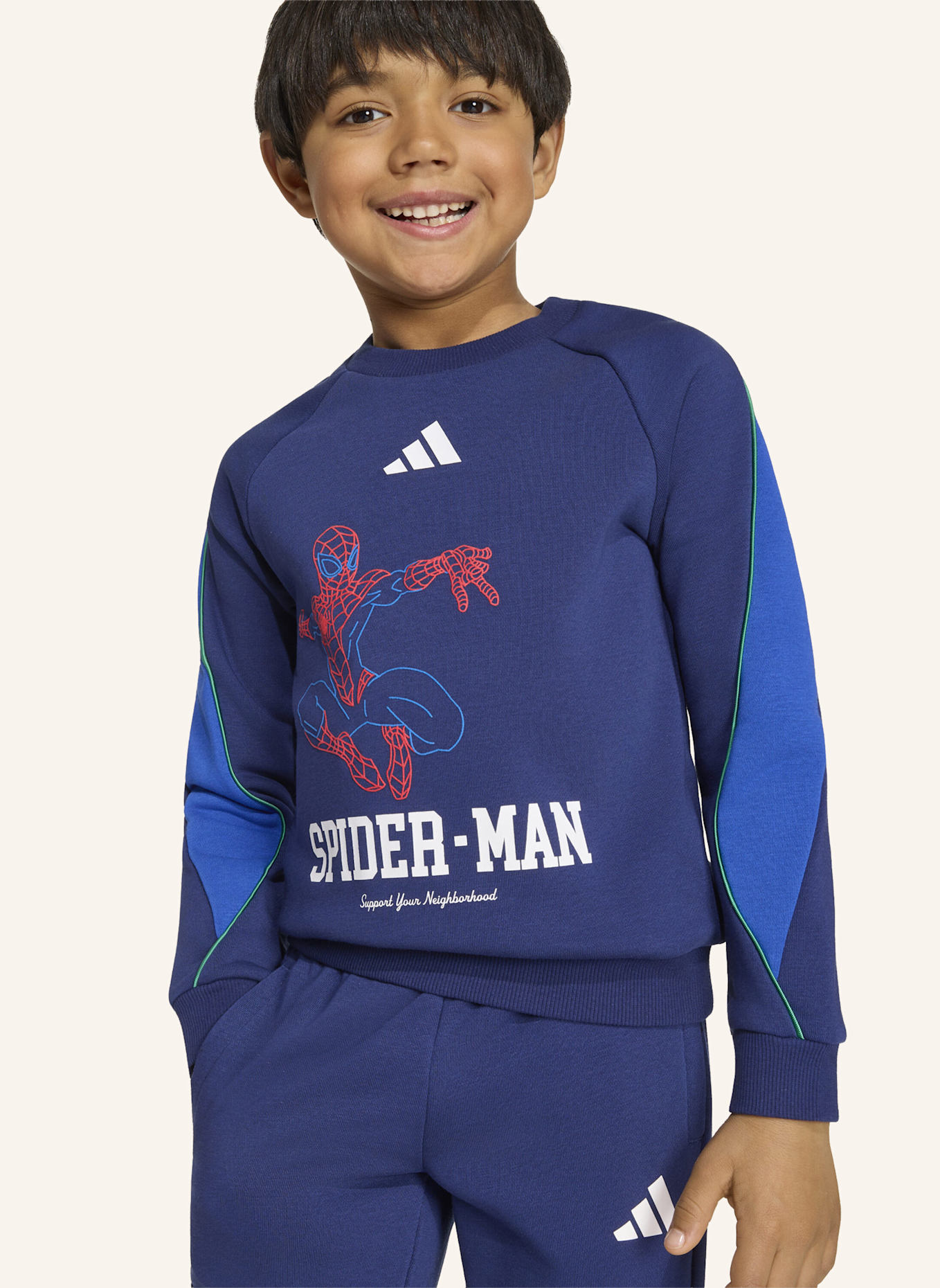 adidas ADIDAS MARVEL SPIDER-MAN JOGGINGANZUG: BLAU/ WEISS