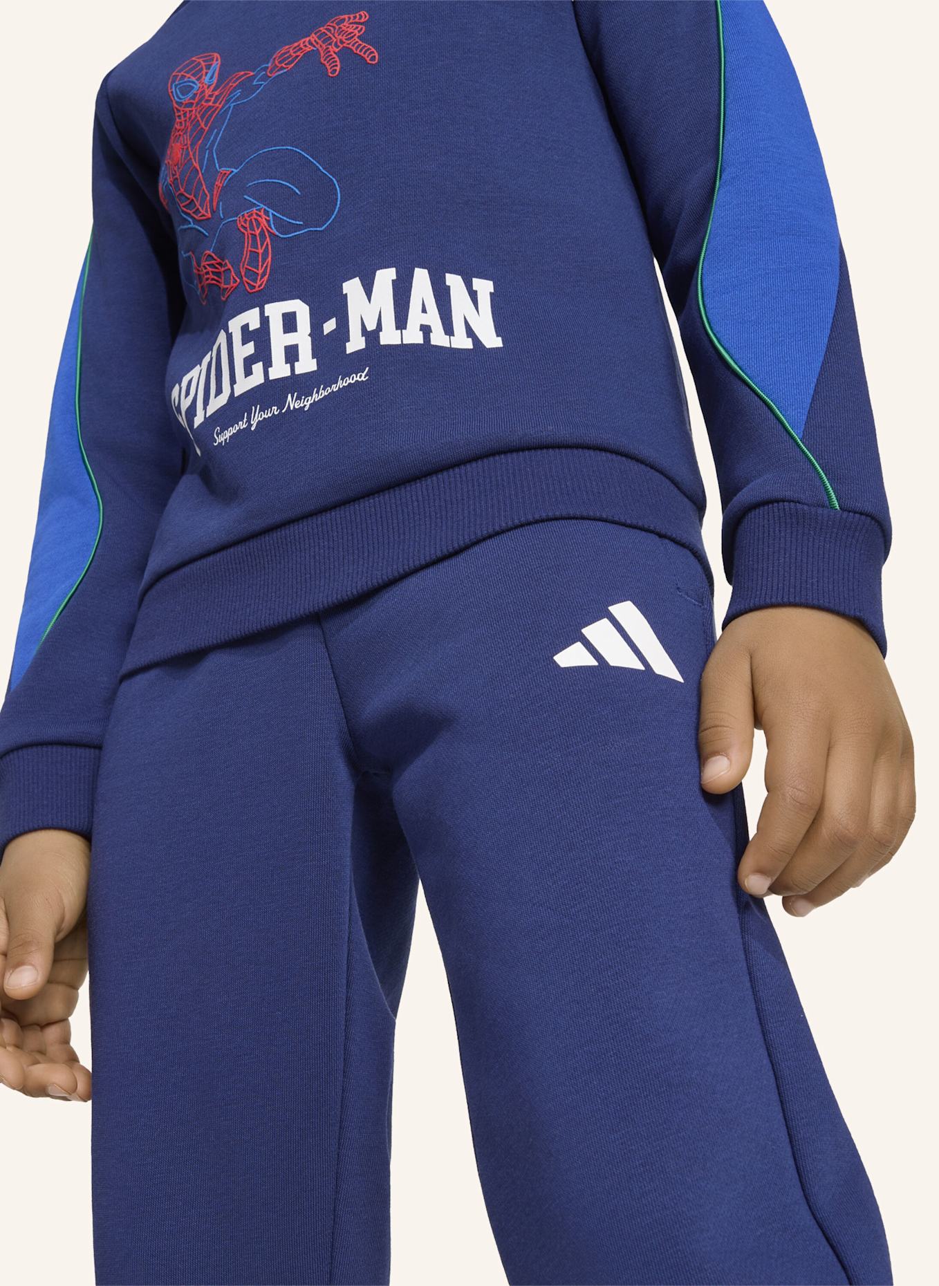 adidas ADIDAS MARVEL SPIDER-MAN JOGGINGANZUG: BLAU/ WEISS