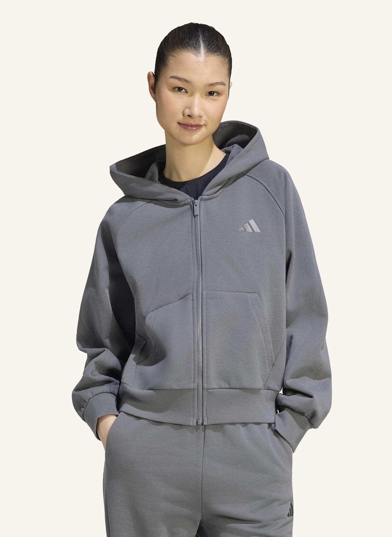 adidas ADIDAS KIT KAPUZENJACKE, KLEINES LOGO: GRAU