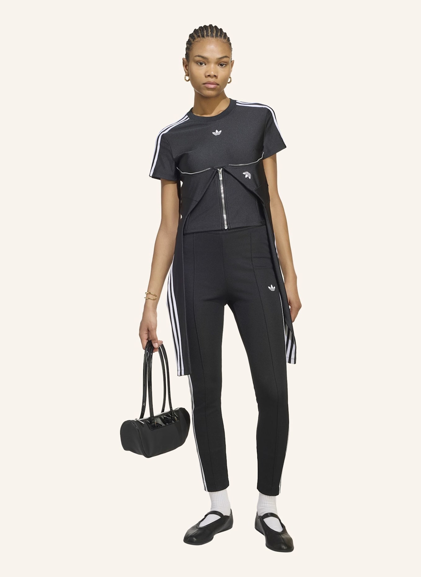 adidas Originals CORSET T-SHIRT: SCHWARZ