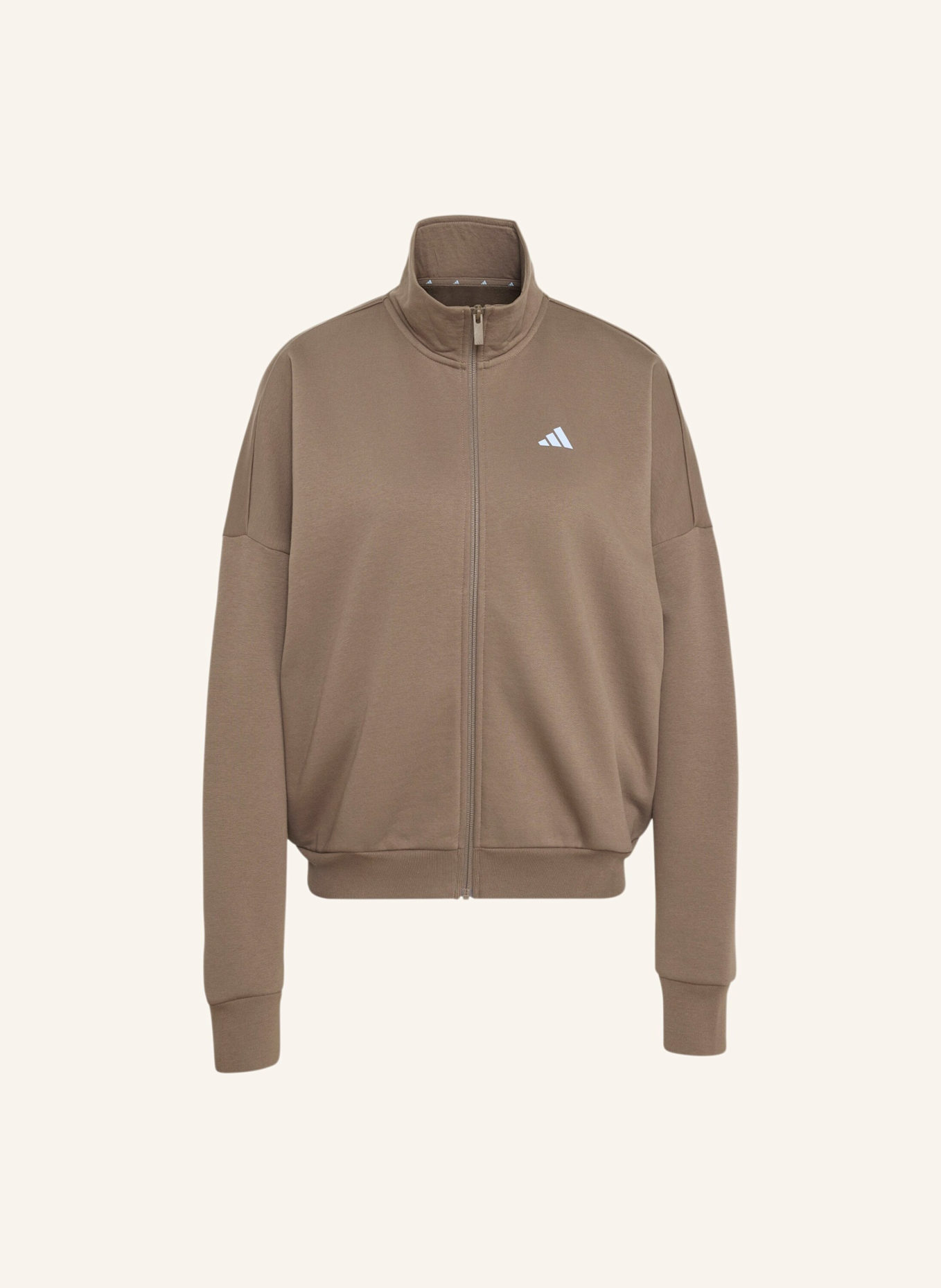 adidas 3-STREIFEN STUDIO TRACK TOP: BRAUN