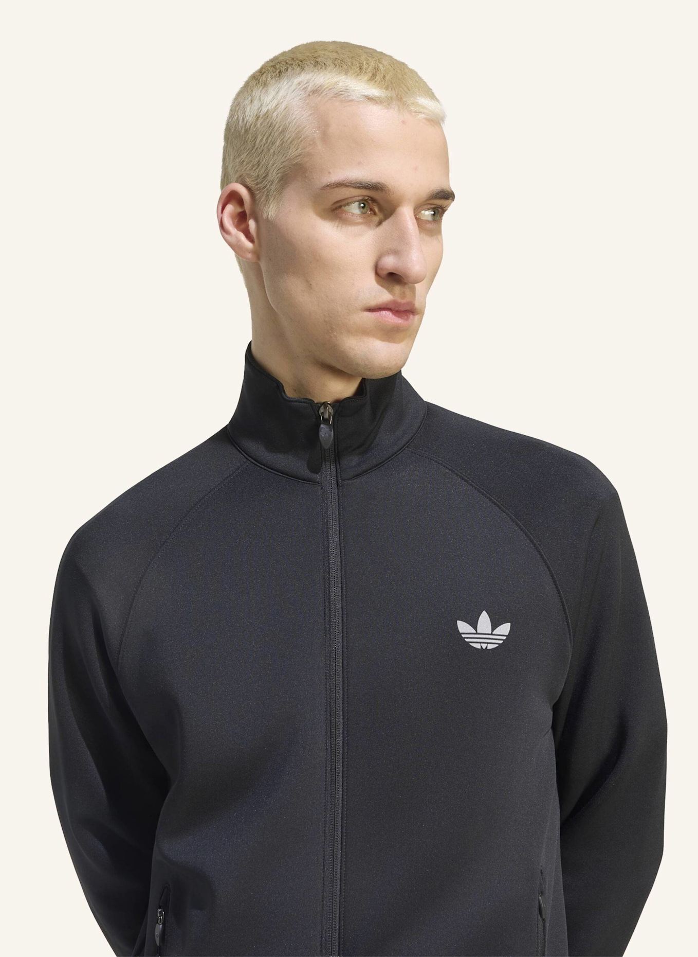 adidas Originals TREFOIL ESSENTIALS SPACER TRACK TOP: SCHWARZ