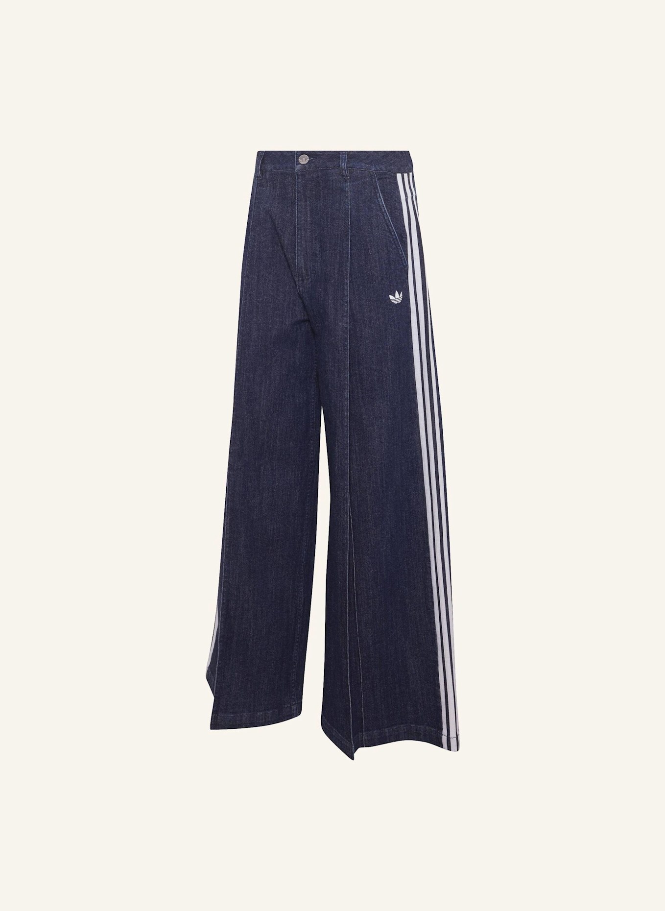 adidas Originals DENIM PLEATS HOSE, WEITES BEIN: BLAU