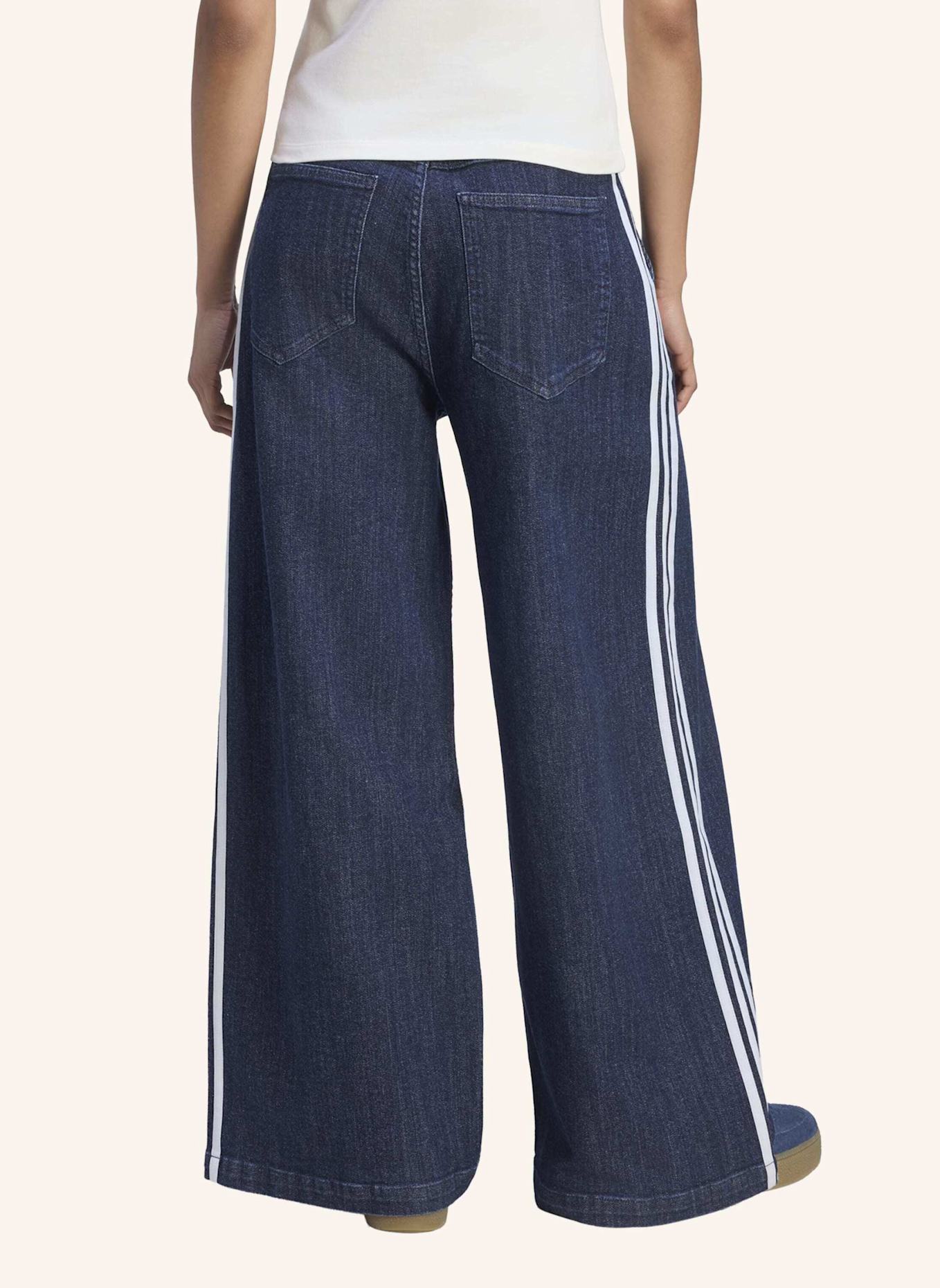 adidas Originals DENIM PLEATS HOSE, WEITES BEIN: BLAU