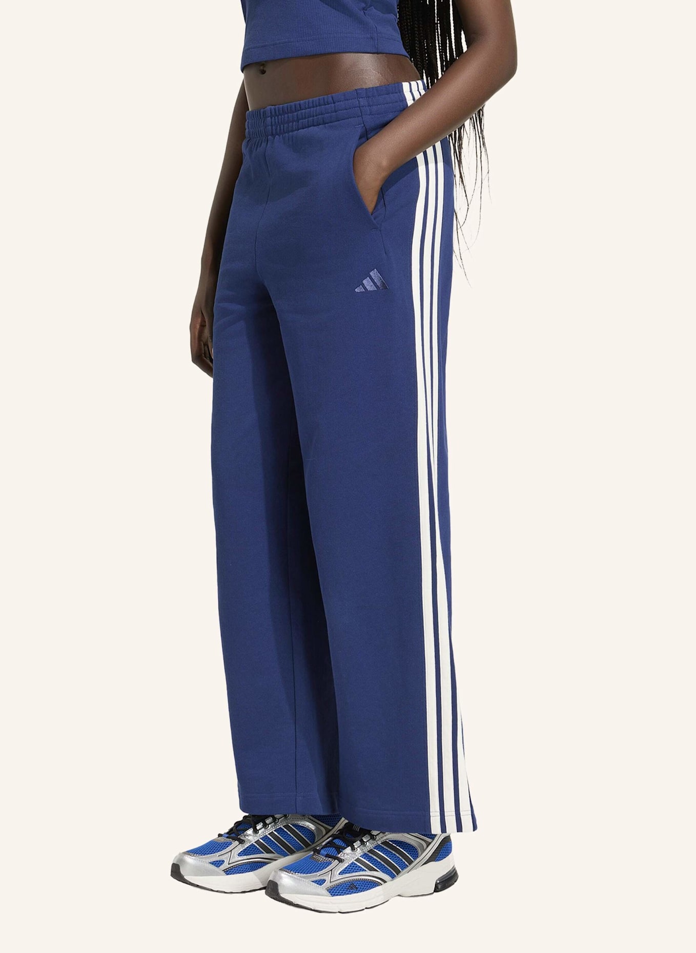 adidas ADIDAS KIT 3-STREIFEN WEITE HOSE: BLAU
