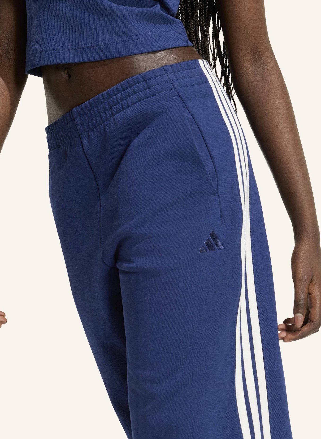 adidas ADIDAS KIT 3-STREIFEN WEITE HOSE: BLAU