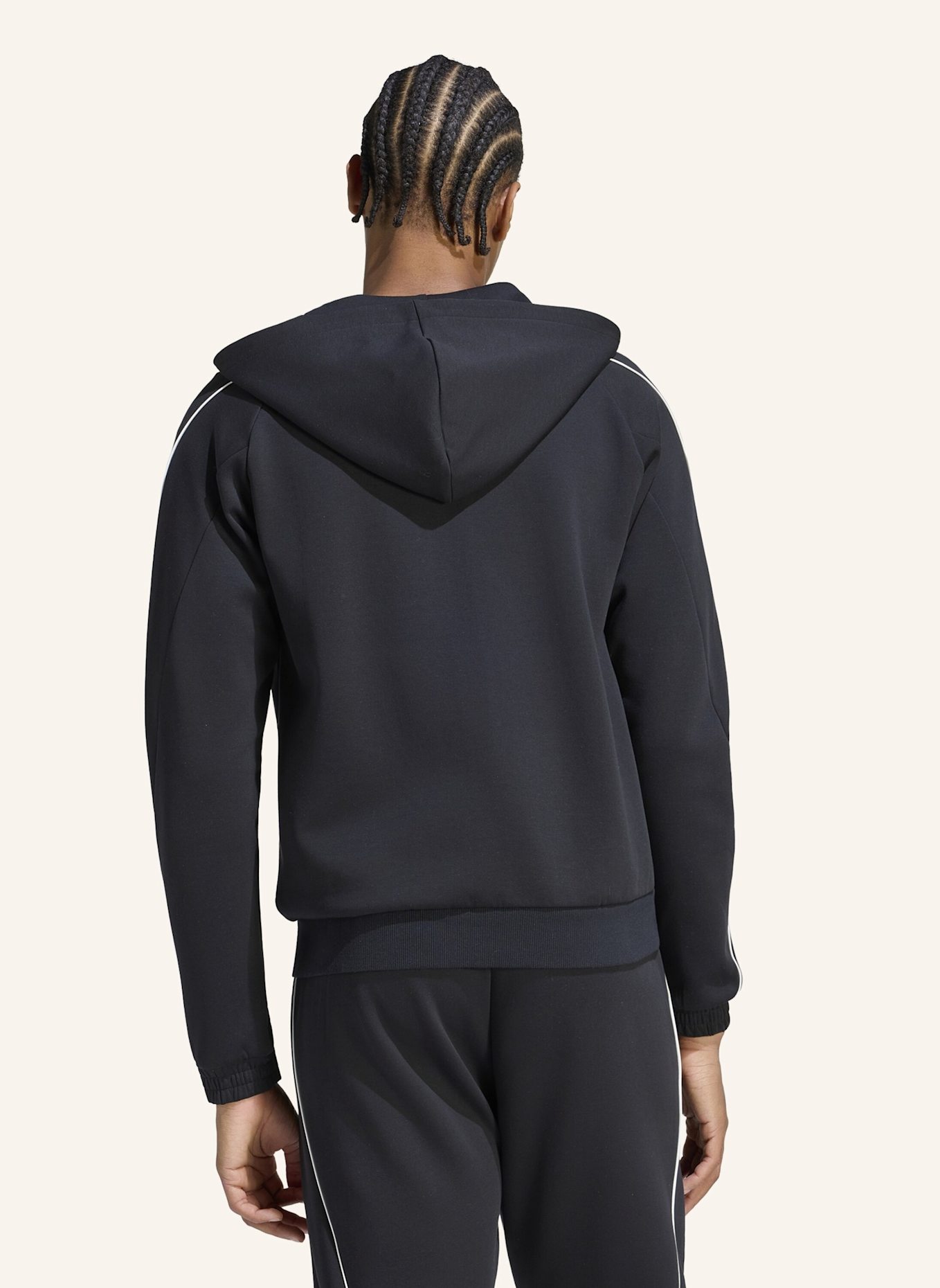 adidas STADIUM SMALL LOGO FULL-ZIP HOODIE: SCHWARZ