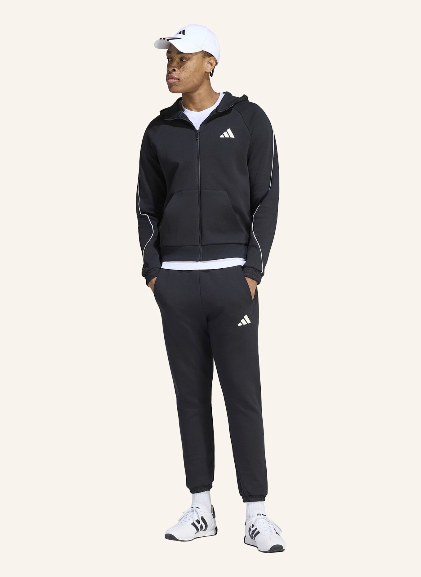 adidas STADIUM HOSE, KLEINES LOGO: SCHWARZ