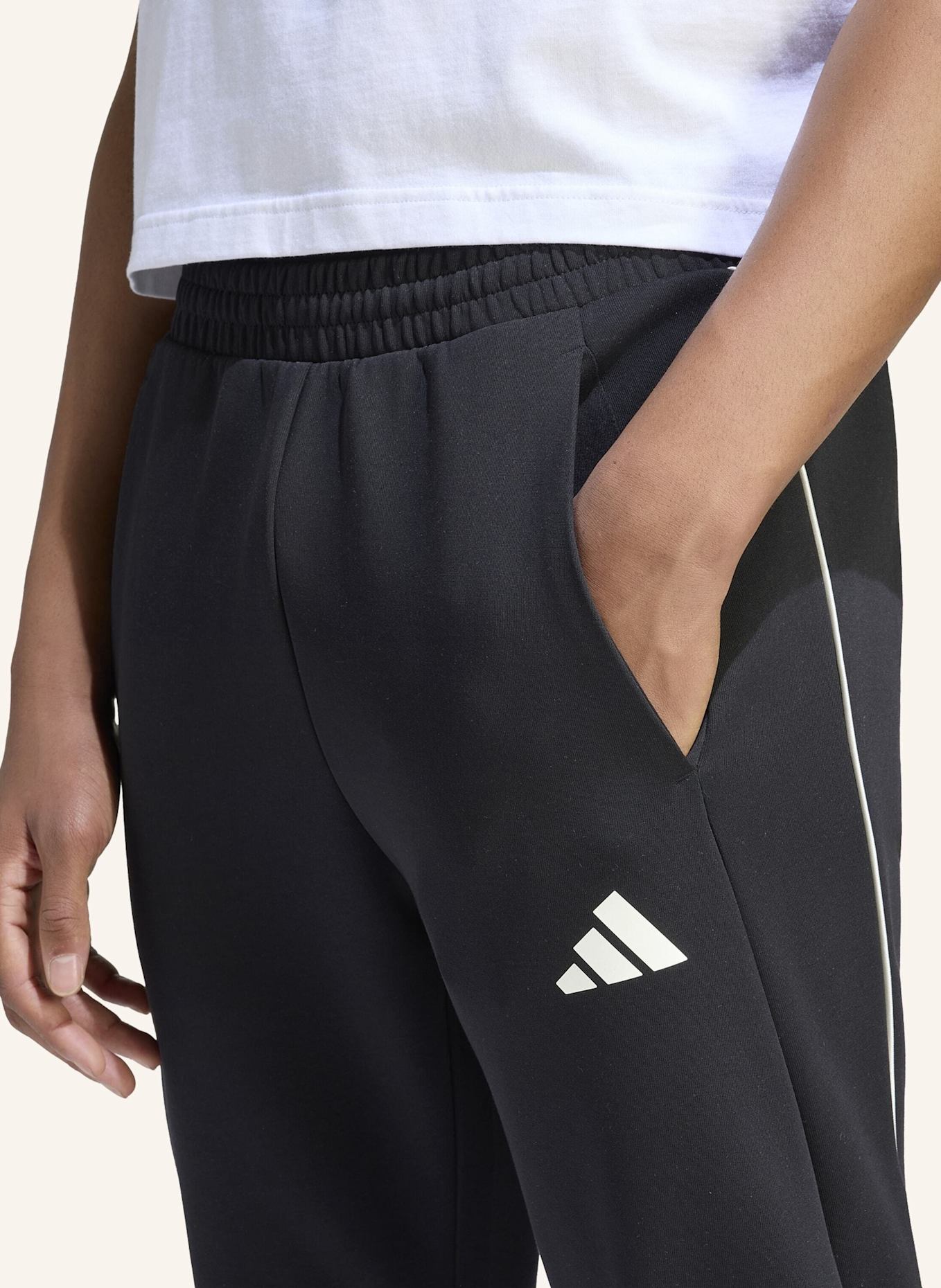 adidas STADIUM HOSE, KLEINES LOGO: SCHWARZ