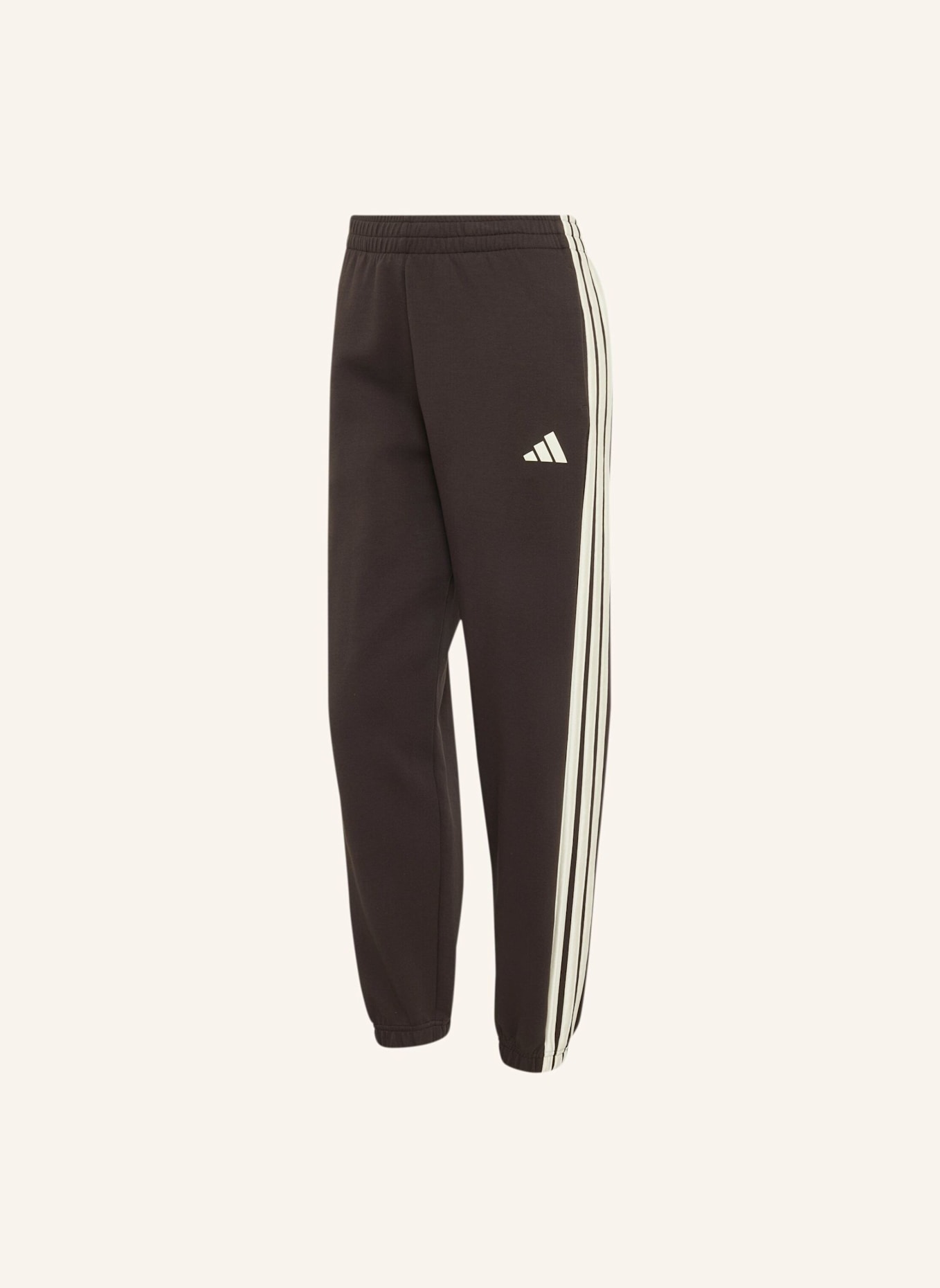 adidas STADIUM 3-STREIFEN REGULAR HOSE: BRAUN
