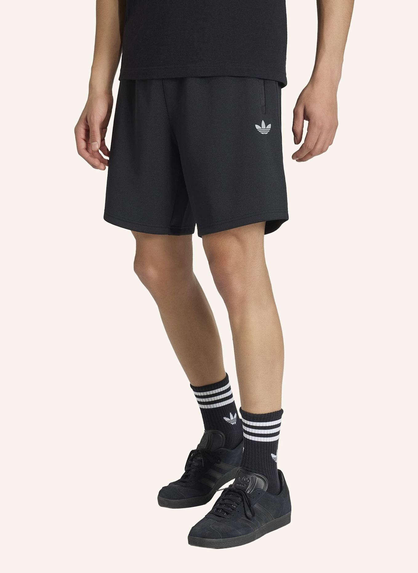 adidas Originals TREFOIL ESSENTIALS SPACER SHORTS: SCHWARZ