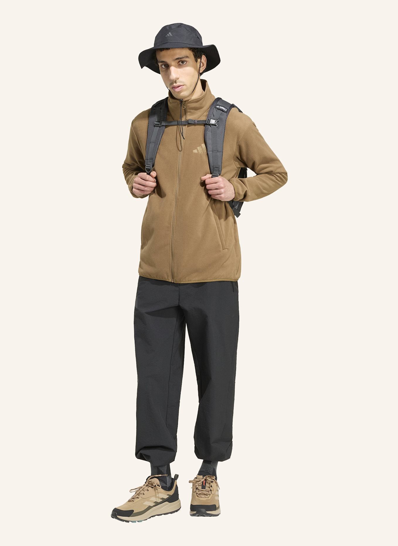 adidas TERREX TERREX MULTI ESSENTIALS FLEECEJACKE, DURCHGEHENDER REISSVERSCHLUSS: BRAUN