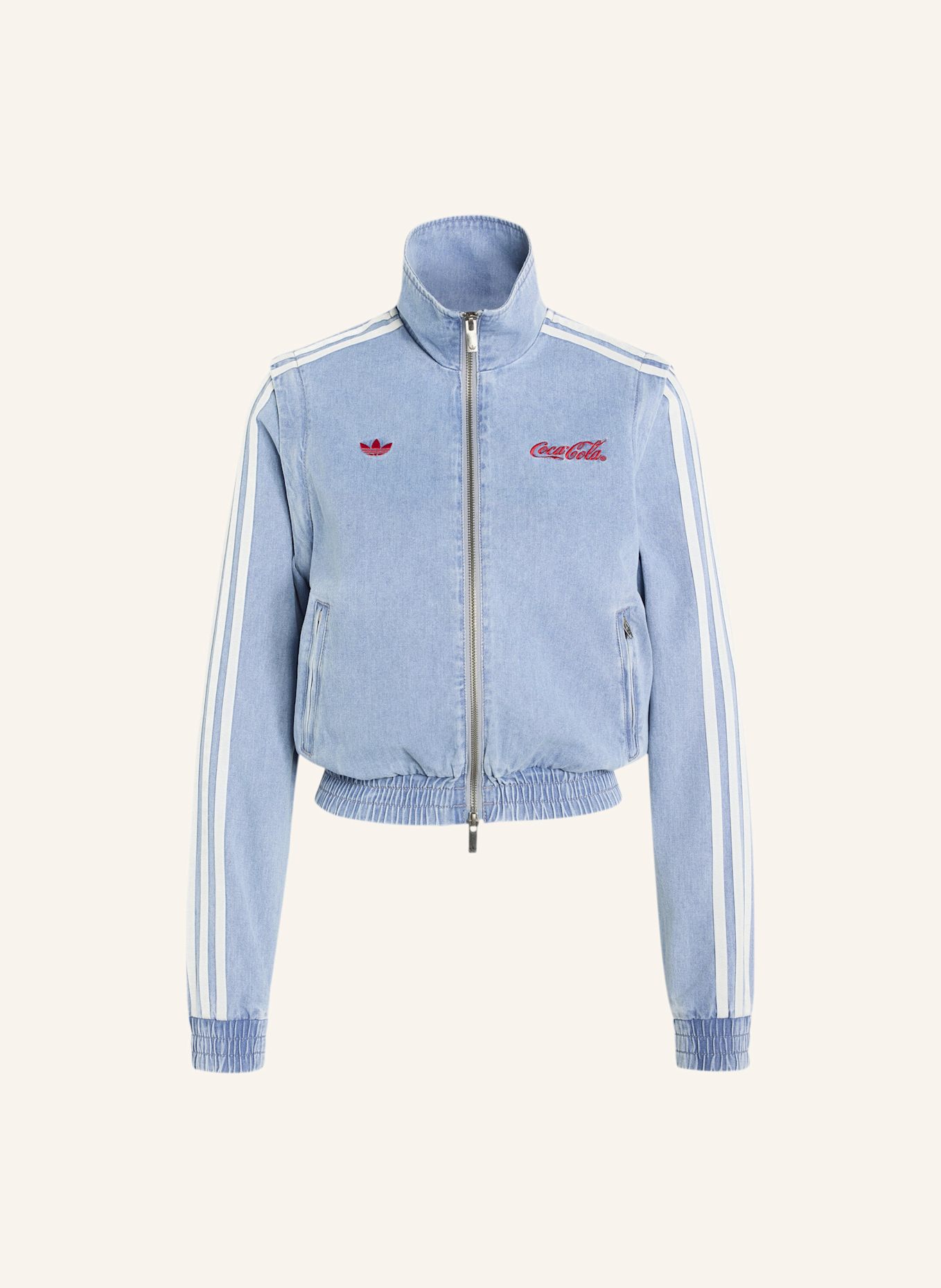 adidas Originals ADIDAS X COCA-COLA FIREBIRD REG DENIM TRACK TOP: BLAU