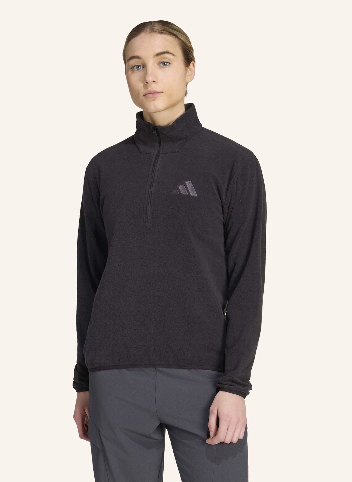 adidas TERREX TERREX MULTI ESSENTIALS FLEECEJACKE, REISSVERSCHLUSS BIS ZUR BRUST: SCHWARZ
