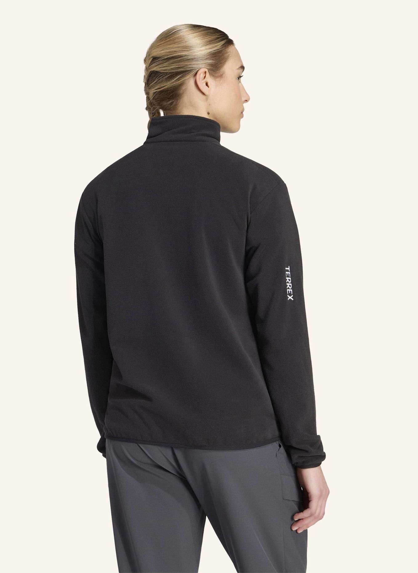 adidas TERREX TERREX MULTI ESSENTIALS FLEECEJACKE, REISSVERSCHLUSS BIS ZUR BRUST: SCHWARZ