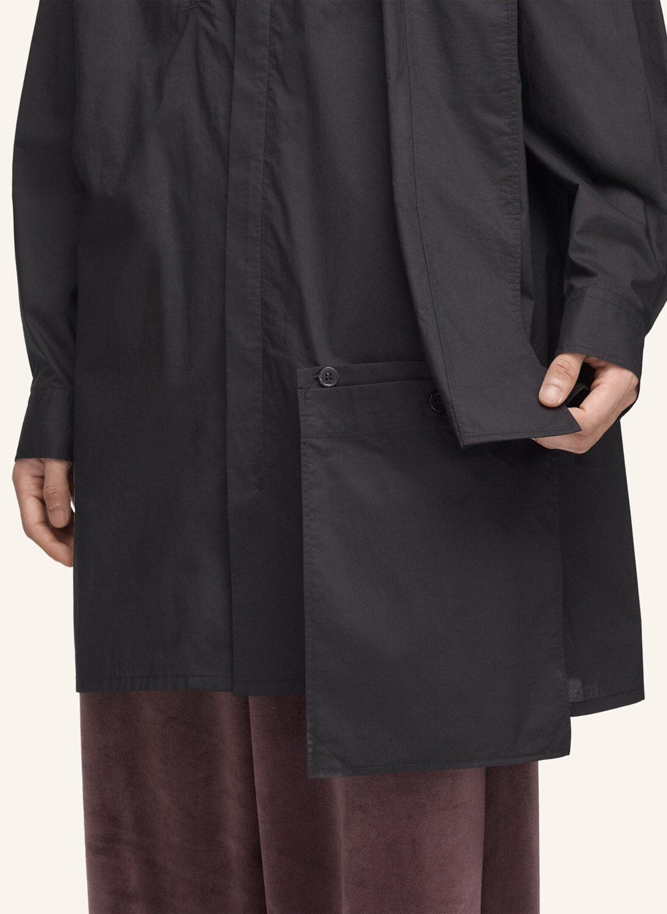 Y-3 Y-3 ADAPTIVE BAUMWOLLHEMD: SCHWARZ