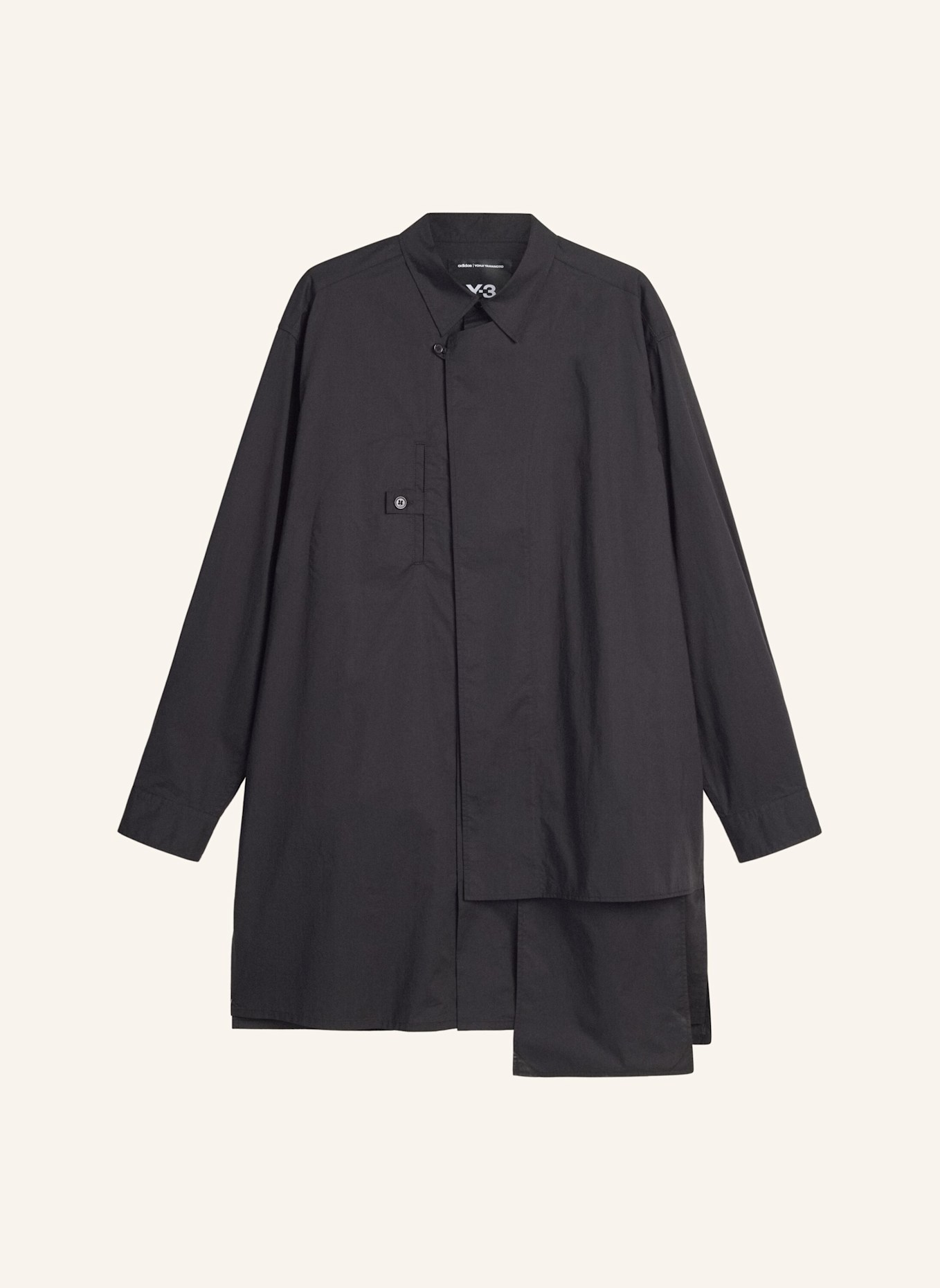 Y-3 Y-3 ADAPTIVE BAUMWOLLHEMD: SCHWARZ