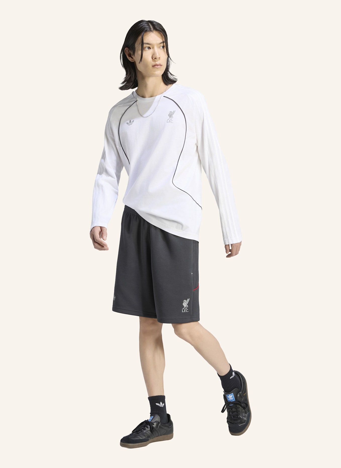 adidas Originals LFC SPACER TEAMGEIST 26 SHORTS: GRAU