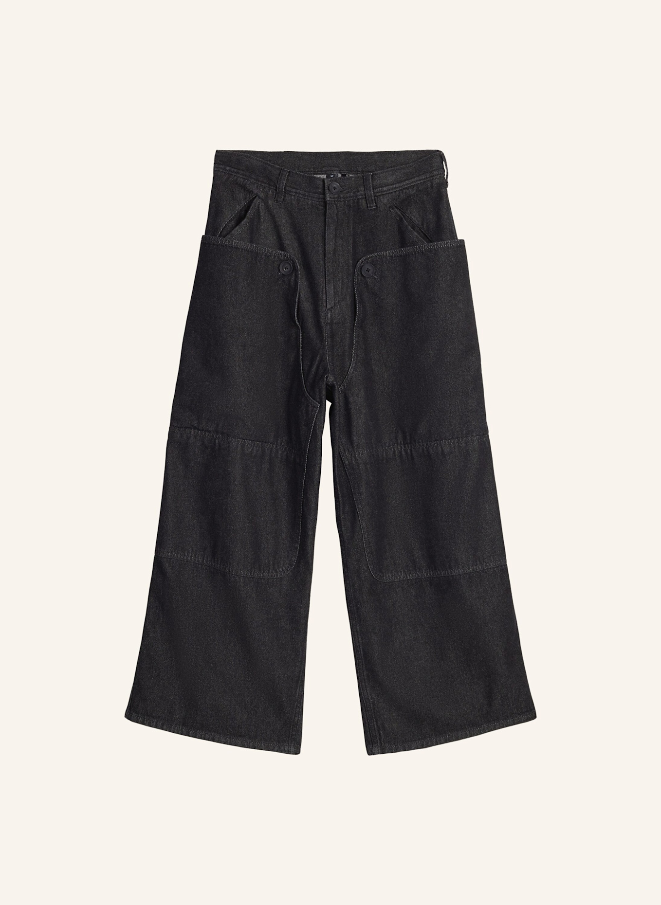 Y-3 Y-3 HOSE, DENIM, GERADES BEIN: SCHWARZ