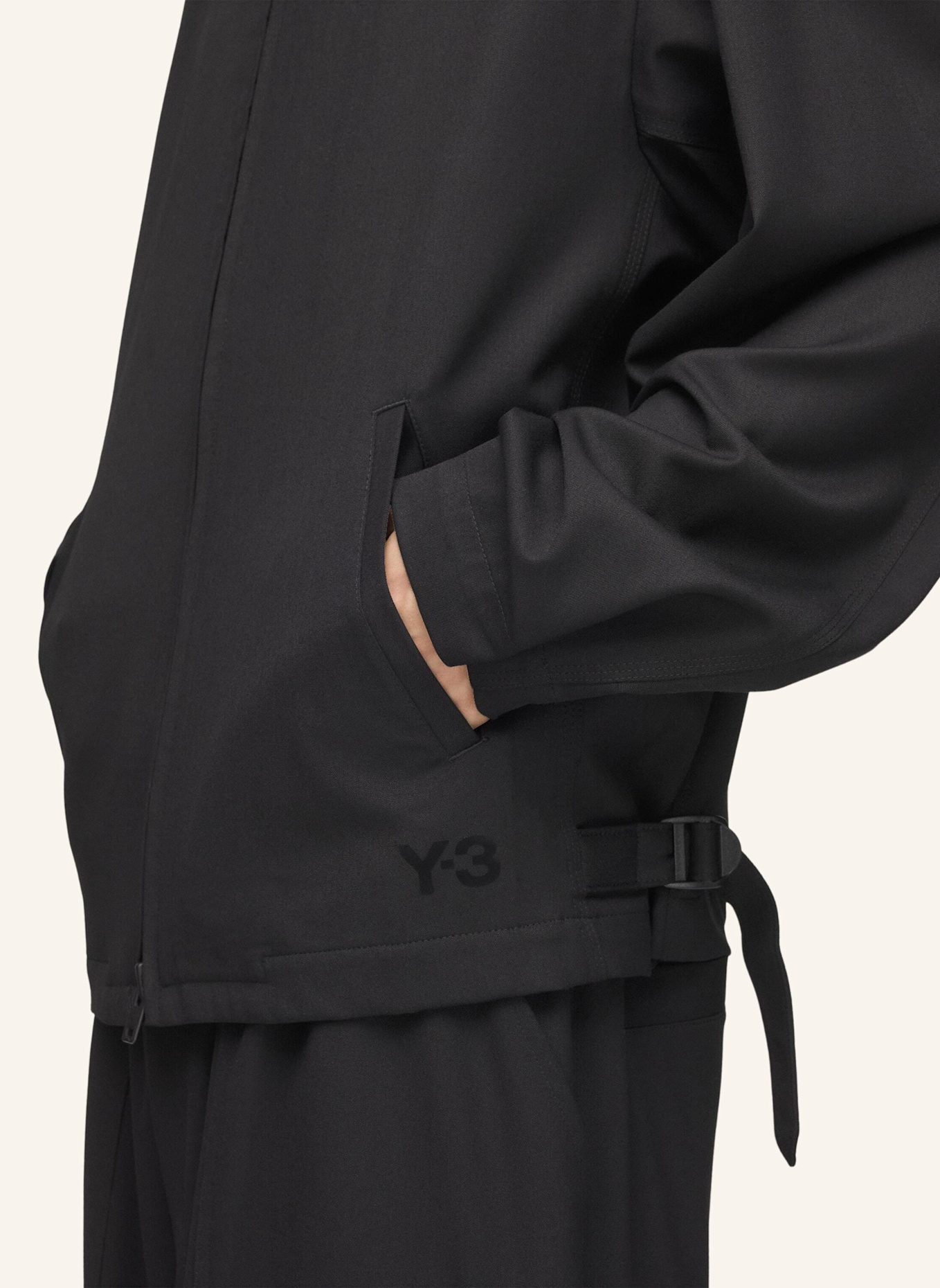 Y-3 Y-3 BLOUSON, WOLLE: SCHWARZ