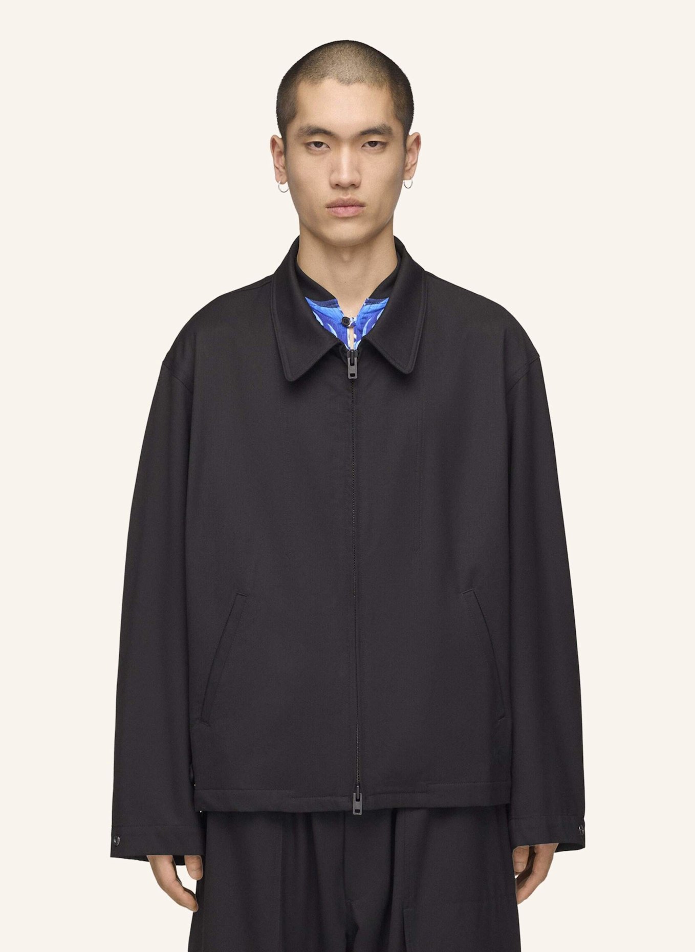 Y-3 Y-3 BLOUSON, WOLLE: SCHWARZ