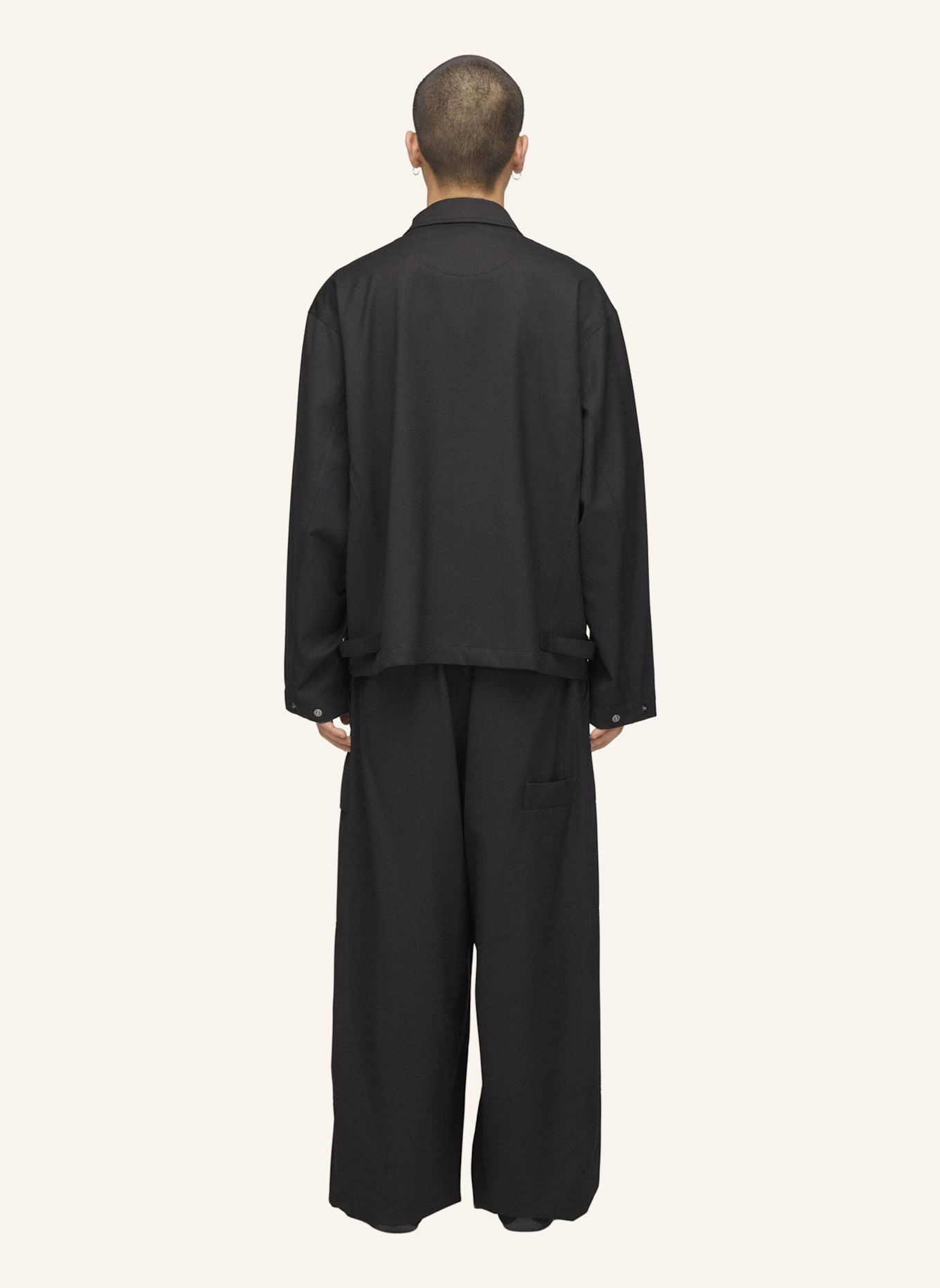 Y-3 Y-3 BLOUSON, WOLLE: SCHWARZ