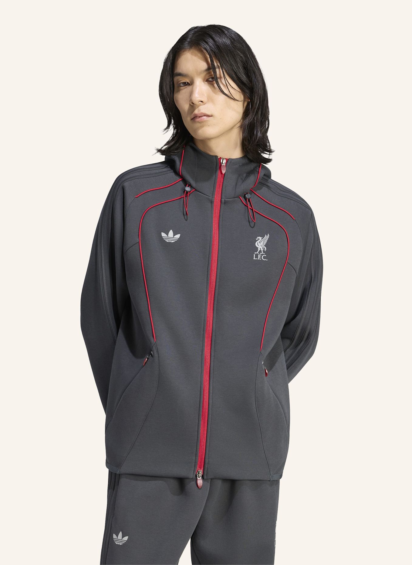 adidas Originals FC LIVERPOOL 26/27 ORIGINALS TEAMGEIST 26 JACKE: GRAU