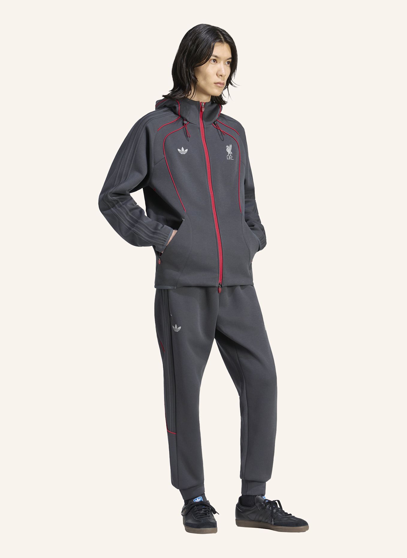 adidas Originals FC LIVERPOOL 26/27 ORIGINALS TEAMGEIST 26 JACKE: GRAU