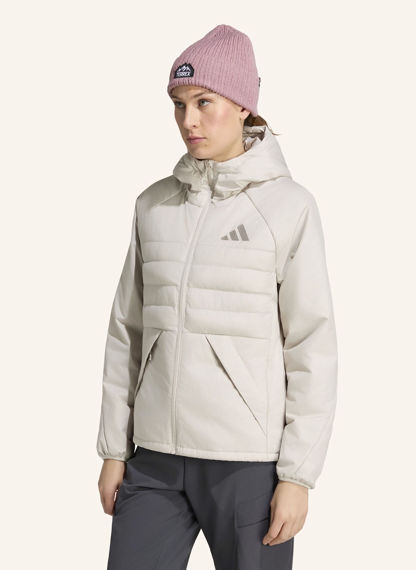 adidas TERREX TERREX MULTI CLIMAWARM KAPUZENJACKE, ISOLIERT: BEIGE