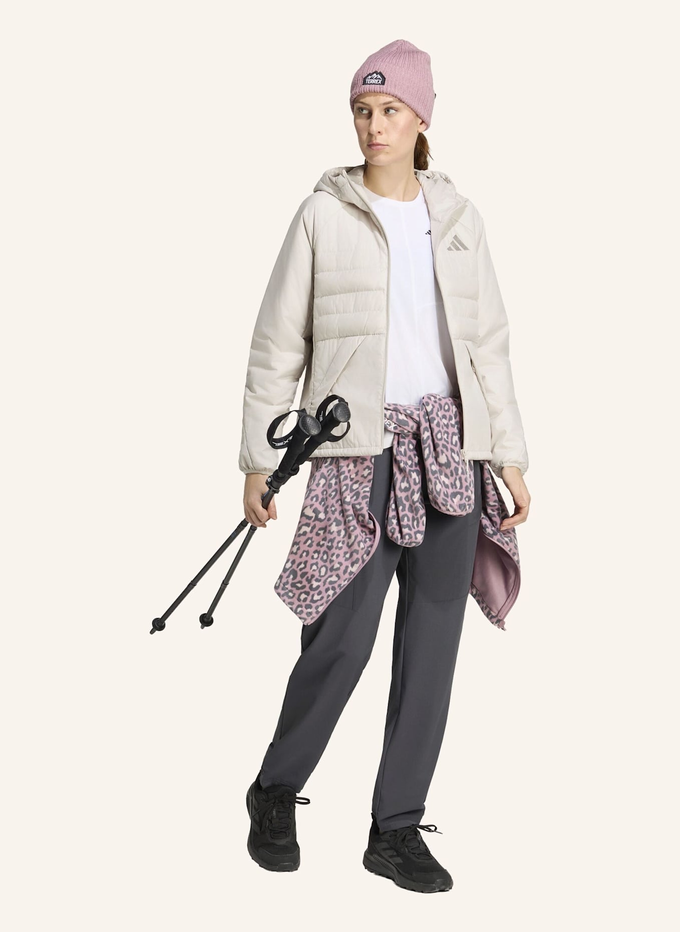 adidas TERREX TERREX MULTI CLIMAWARM KAPUZENJACKE, ISOLIERT: BEIGE