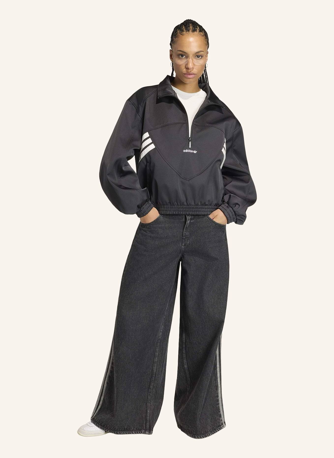 adidas Originals MUNICH 93 ORIGINALS ZIP-HOODIE: SCHWARZ